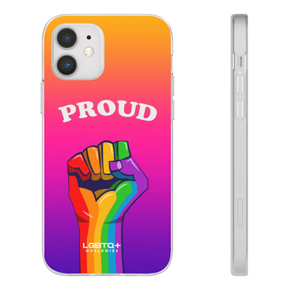 LGBTQWorldwide - ,,GLÜCKLICH" Flexible Handyhülle Accessories, Case, iPhone, iPhone Cases, Phone accessory, Phone Cases, Samsung Cases, silikon, Valentine's Day promotion lgbtq Bekleidung Accessoires unisex Zubehör