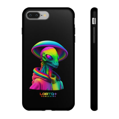 LGBTQWorldwide - ,,GLÜCKLICHES ALIEN" Doppelgehäuse Handyhülle Accessories, Glossy, iPhone Cases, Matte, Phone accessory, Phone Cases, Samsung Cases, tough, Valentine's Day Picks lgbtq Bekleidung Accessoires unisex Zubehör