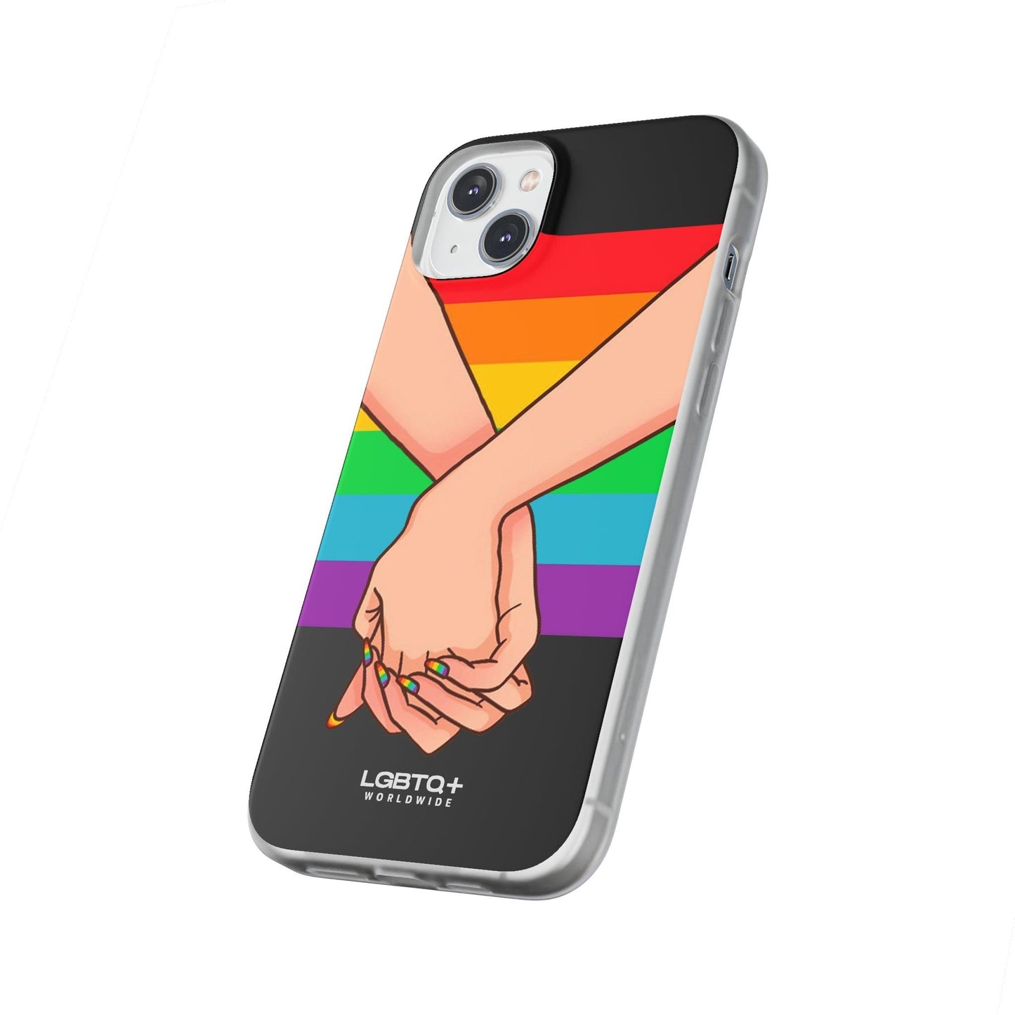 LGBTQWorldwide - ,,TOGETHER PRIDE" Flexible Handyhülle Accessories, Case, iPhone, iPhone Cases, Phone accessory, Phone Cases, Samsung Cases, silikon, Valentine's Day promotion lgbtq Bekleidung Accessoires unisex Zubehör