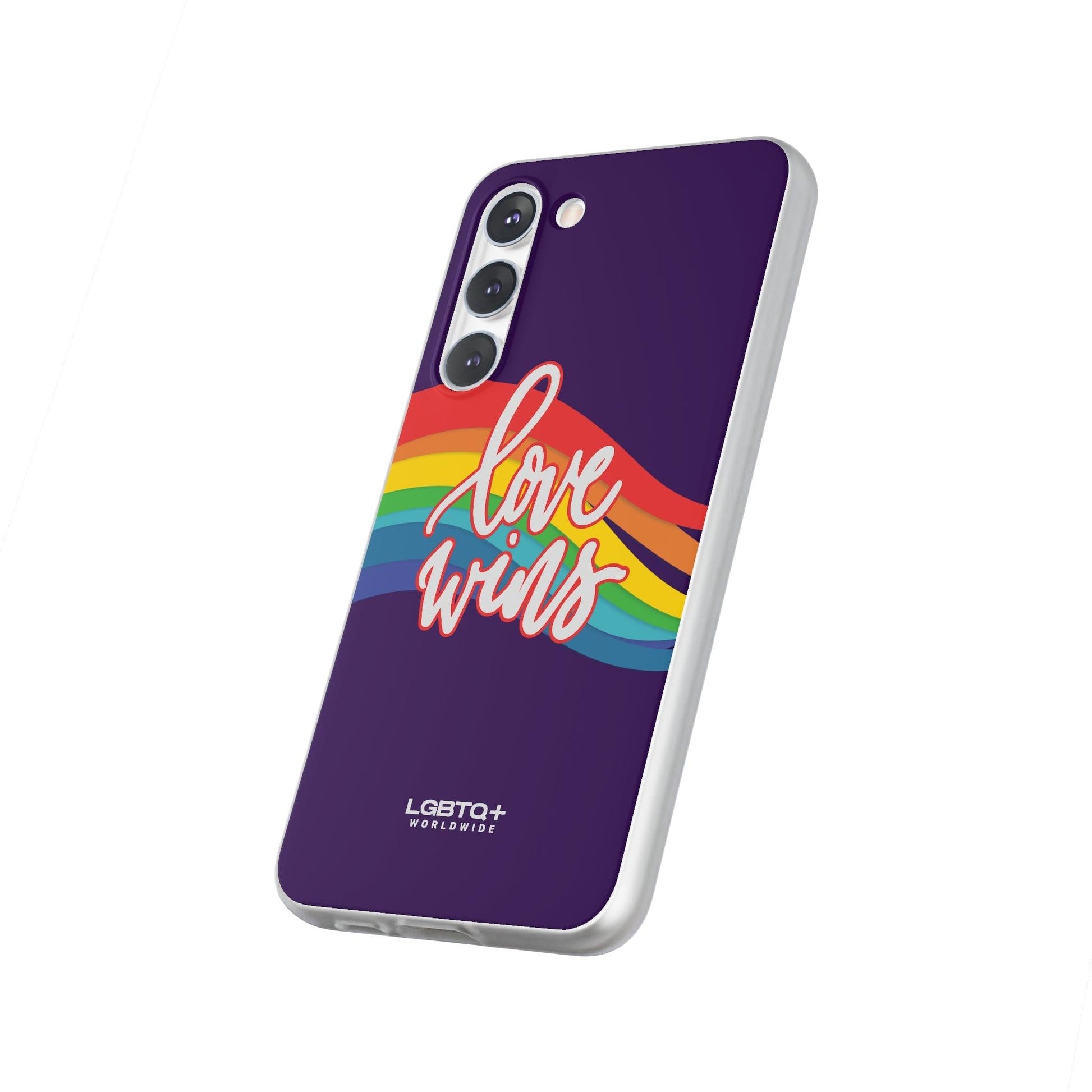 LGBTQWorldwide - ,,LIEBE GEWINNT" Flexible Handyhülle Accessories, Case, iPhone, iPhone Cases, Phone accessory, Phone Cases, Samsung Cases, silikon, Valentine's Day promotion lgbtq Bekleidung Accessoires unisex Zubehör