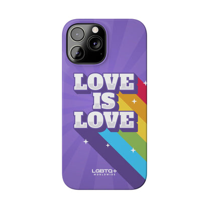 LGBTQWorldwide - ,,LOVE IS LOVE" Handyhülle Accessories, Back-to-School, card, Glossy, iPhone, iPhone Cases, Phone accessory, Phone Cases, Samsung Cases, Slim lgbtq Bekleidung Accessoires unisex Zubehör