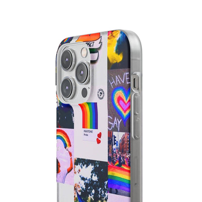 LGBTQWorldwide - ,,REGENBOGEN" Flexible Handyhülle Accessories, Case, iPhone, iPhone Cases, Phone accessory, Phone Cases, Samsung Cases, silikon, Valentine's Day promotion lgbtq Bekleidung Accessoires unisex Zubehör