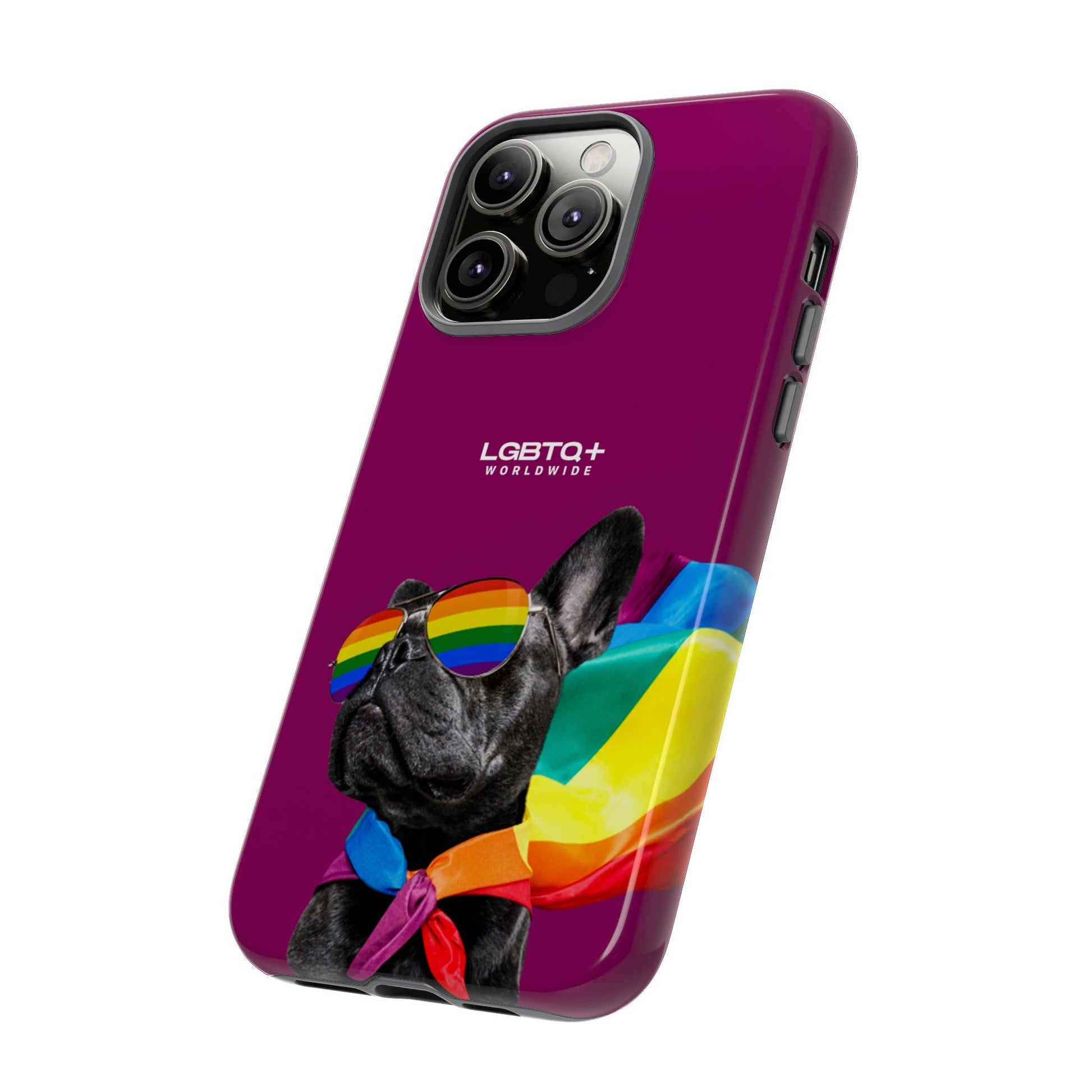 LGBTQWorldwide - ,,GLÜCKLICHER HUND" Doppelgehäuse Handyhülle Accessories, Glossy, iPhone Cases, Matte, Phone accessory, Phone Cases, Samsung Cases, Thermo, Valentine's Day Picks lgbtq Bekleidung Accessoires unisex Zubehör