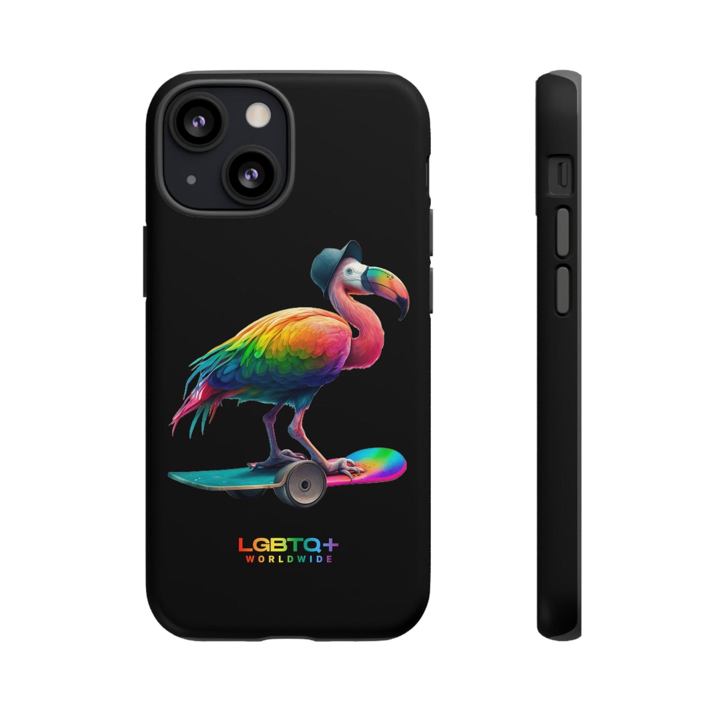 LGBTQWorldwide - ,,FLAMINGO" Doppelgehäuse Handyhülle Accessories, Glossy, iPhone Cases, Matte, Phone accessory, Phone Cases, Samsung Cases, tough, Valentine's Day Picks lgbtq Bekleidung Accessoires unisex Zubehör