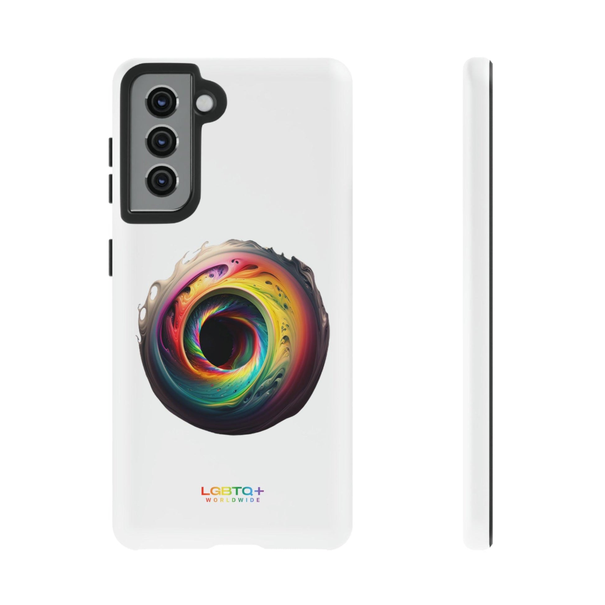 LGBTQWorldwide - ,,SCHWARZES LOCH" Doppelgehäuse Handyhülle Accessories, Glossy, iPhone Cases, Matte, Phone accessory, Phone Cases, Samsung Cases, tough, Valentine's Day Picks lgbtq Bekleidung Accessoires unisex Zubehör