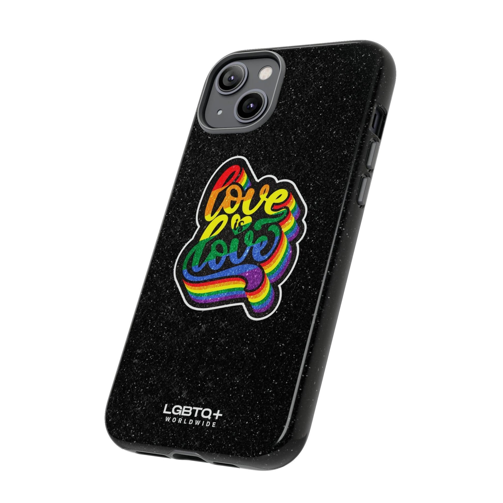 LGBTQWorldwide - ,,LOVE IS LOVE" Doppelgehäuse Handyhülle Accessories, Glossy, iPhone Cases, Matte, Phone accessory, Phone Cases, Samsung Cases, Thermo, Valentine's Day Picks lgbtq Bekleidung Accessoires unisex Zubehör