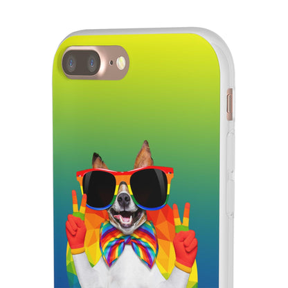 LGBTQWorldwide - ,,GLÜCKLICHER HUND" Flexible Handyhülle Accessories, Case, iPhone, iPhone Cases, Phone accessory, Phone Cases, Samsung Cases, silikon, Valentine's Day promotion lgbtq Bekleidung Accessoires unisex Zubehör