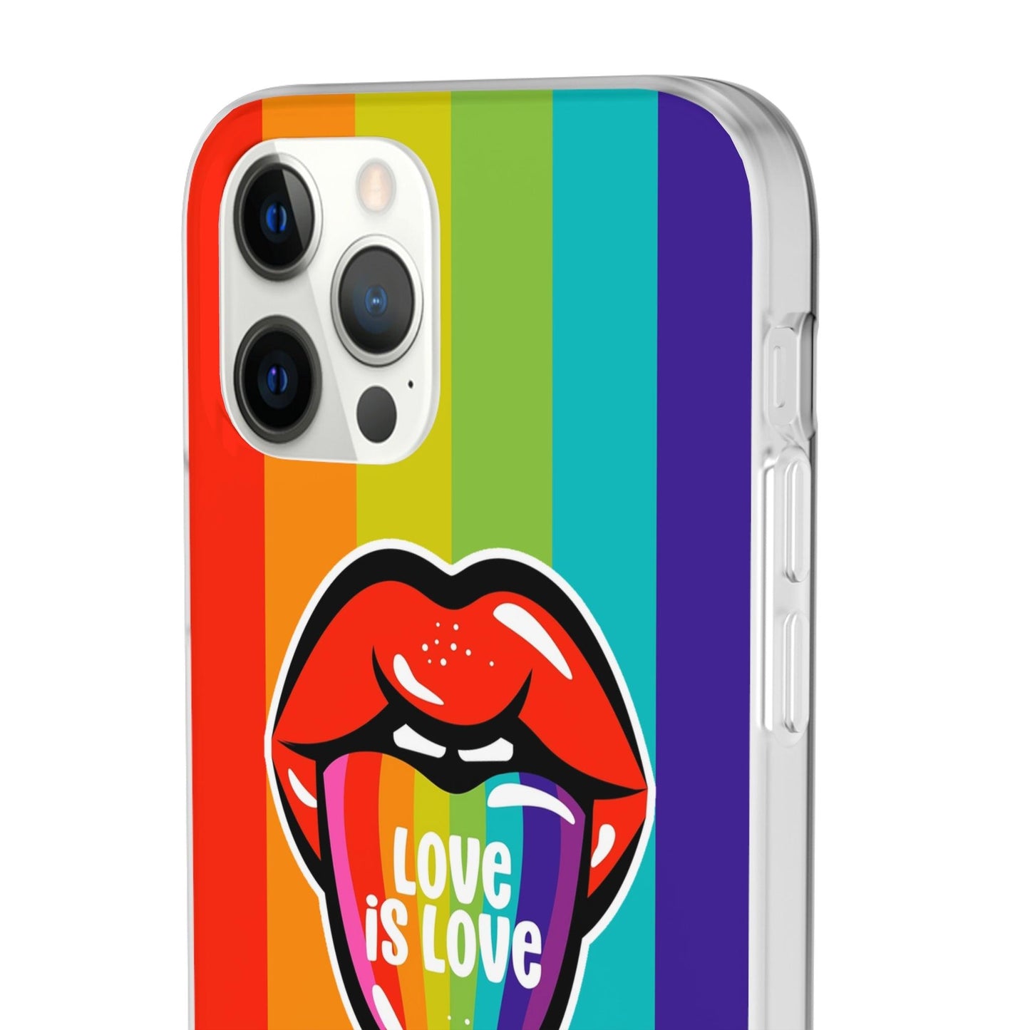 LGBTQWorldwide - ,,LIEBES ZUNGE" Flexible Handyhülle Accessories, Case, iPhone, iPhone Cases, Phone accessory, Phone Cases, Samsung Cases, silikon, Valentine's Day promotion lgbtq Bekleidung Accessoires unisex Zubehör