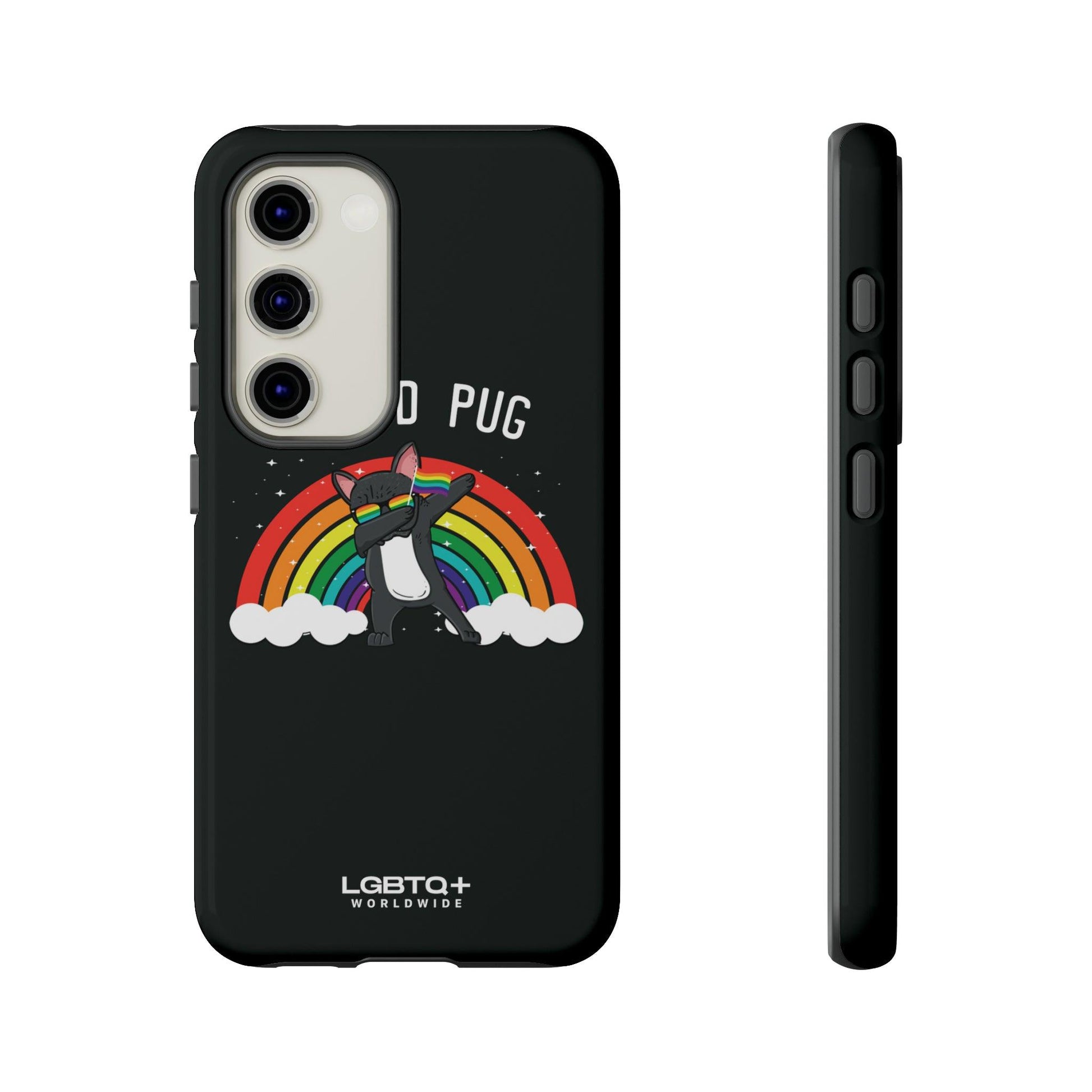 LGBTQWorldwide - ,,PROUD PUG" Doppelgehäuse Handyhülle Accessories, Glossy, iPhone Cases, Matte, Phone accessory, Phone Cases, Samsung Cases, Thermo, Valentine's Day Picks lgbtq Bekleidung Accessoires unisex Zubehör