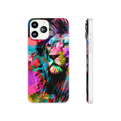 LGBTQWorldwide - ,,STARKER LÖWE" Flexible Handyhülle Accessories, Case, iPhone, iPhone Cases, Phone accessory, Phone Cases, Samsung Cases, silikon, Valentine's Day promotion lgbtq Bekleidung Accessoires unisex Zubehör