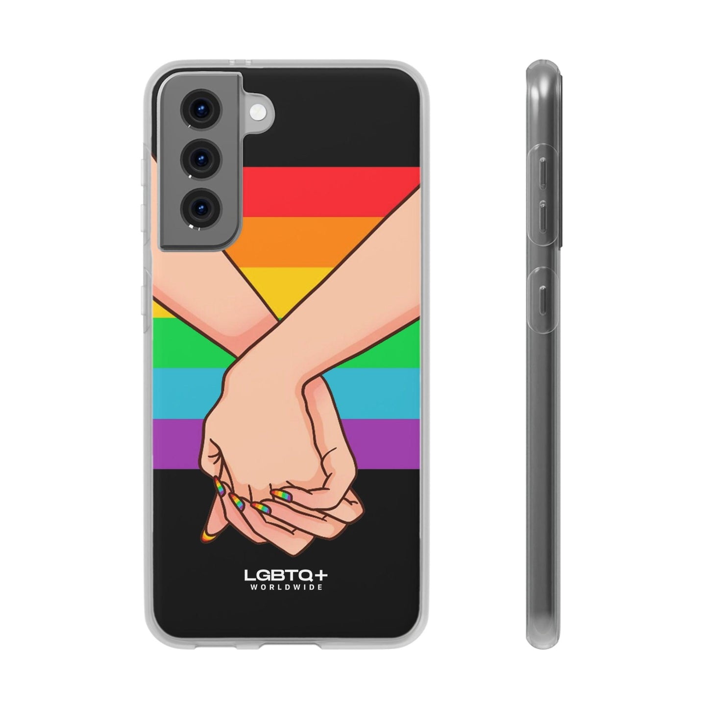 LGBTQWorldwide - ,,TOGETHER PRIDE" Flexible Handyhülle Accessories, Case, iPhone, iPhone Cases, Phone accessory, Phone Cases, Samsung Cases, silikon, Valentine's Day promotion lgbtq Bekleidung Accessoires unisex Zubehör