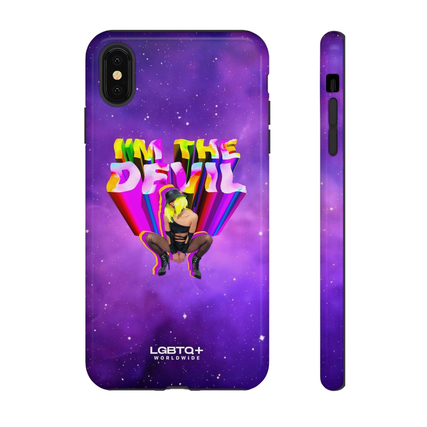 LGBTQWorldwide - ,,I AM THE DEVIL" Doppelgehäuse Handyhülle Accessories, Glossy, iPhone Cases, Matte, Phone accessory, Phone Cases, Samsung Cases, Thermo, Valentine's Day Picks lgbtq Bekleidung Accessoires unisex Zubehör