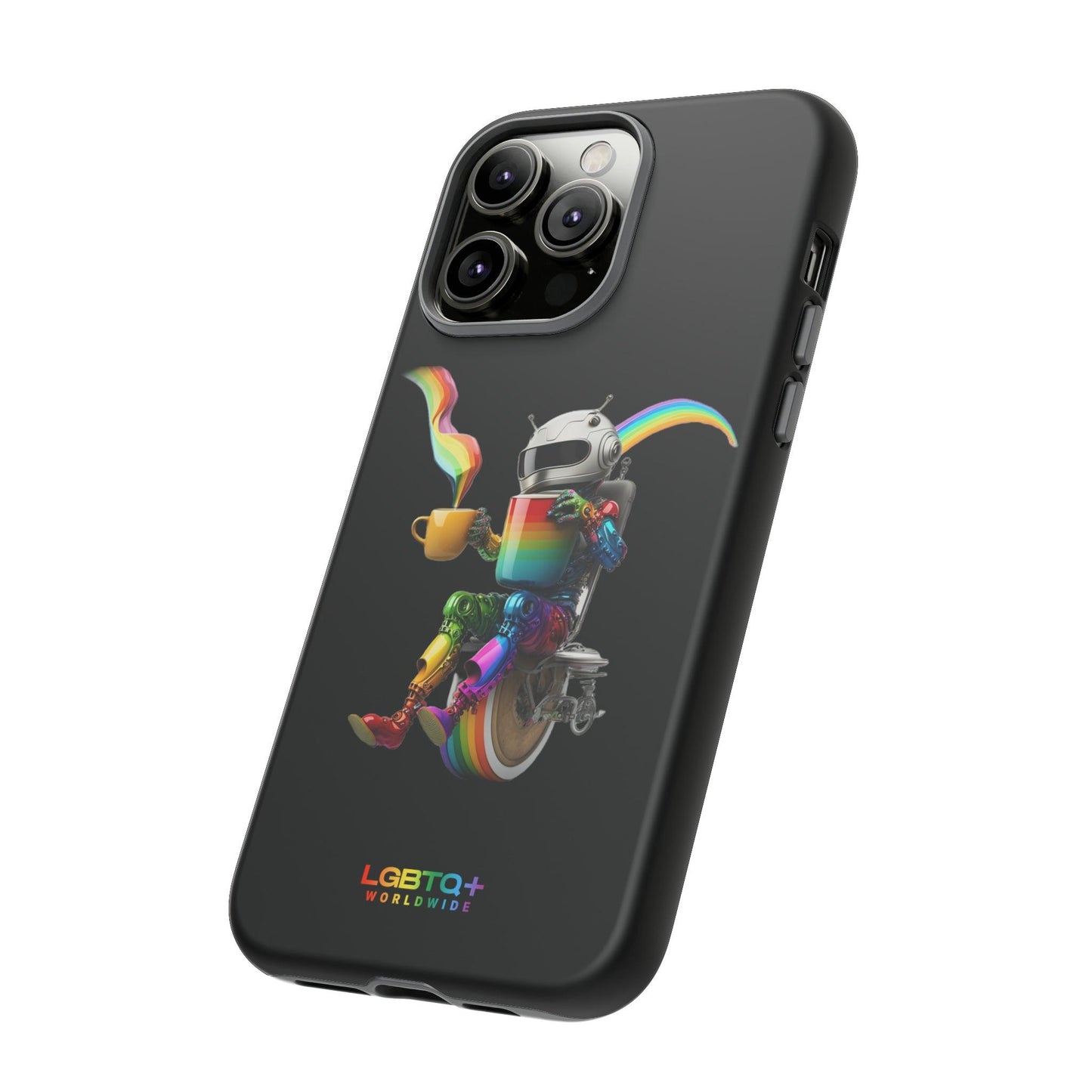 LGBTQWorldwide - ,,LUSTIGER ROBOTER" Doppelgehäuse Handyhülle Accessories, Glossy, iPhone Cases, Matte, Phone accessory, Phone Cases, Samsung Cases, tough, Valentine's Day Picks lgbtq Bekleidung Accessoires unisex Zubehör