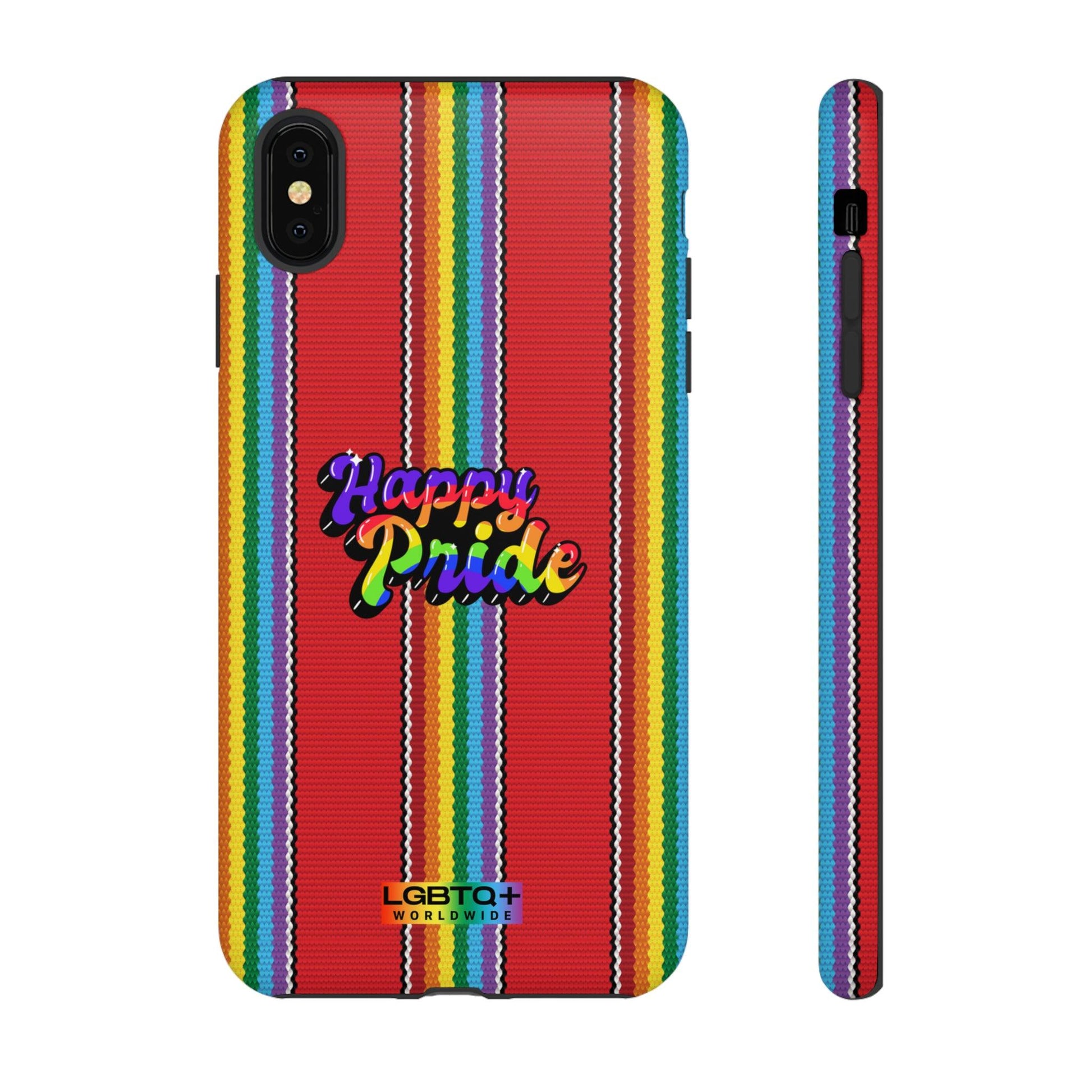 LGBTQWorldwide - ,,HAPPY PRIDE" Doppelgehäuse Handyhülle Accessories, Glossy, iPhone Cases, Matte, Phone accessory, Phone Cases, Samsung Cases, Thermo, Valentine's Day Picks lgbtq Bekleidung Accessoires unisex Zubehör