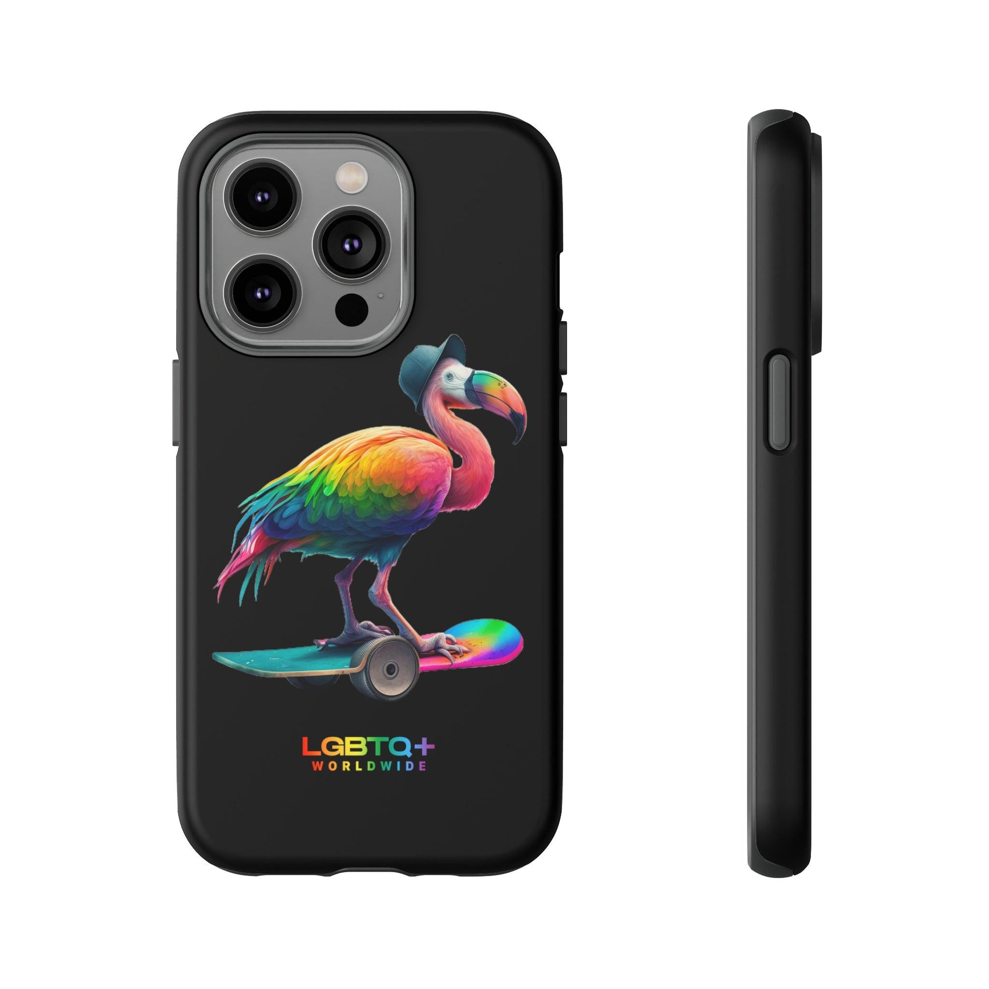 LGBTQWorldwide - ,,FLAMINGO" Doppelgehäuse Handyhülle Accessories, Glossy, iPhone Cases, Matte, Phone accessory, Phone Cases, Samsung Cases, tough, Valentine's Day Picks lgbtq Bekleidung Accessoires unisex Zubehör