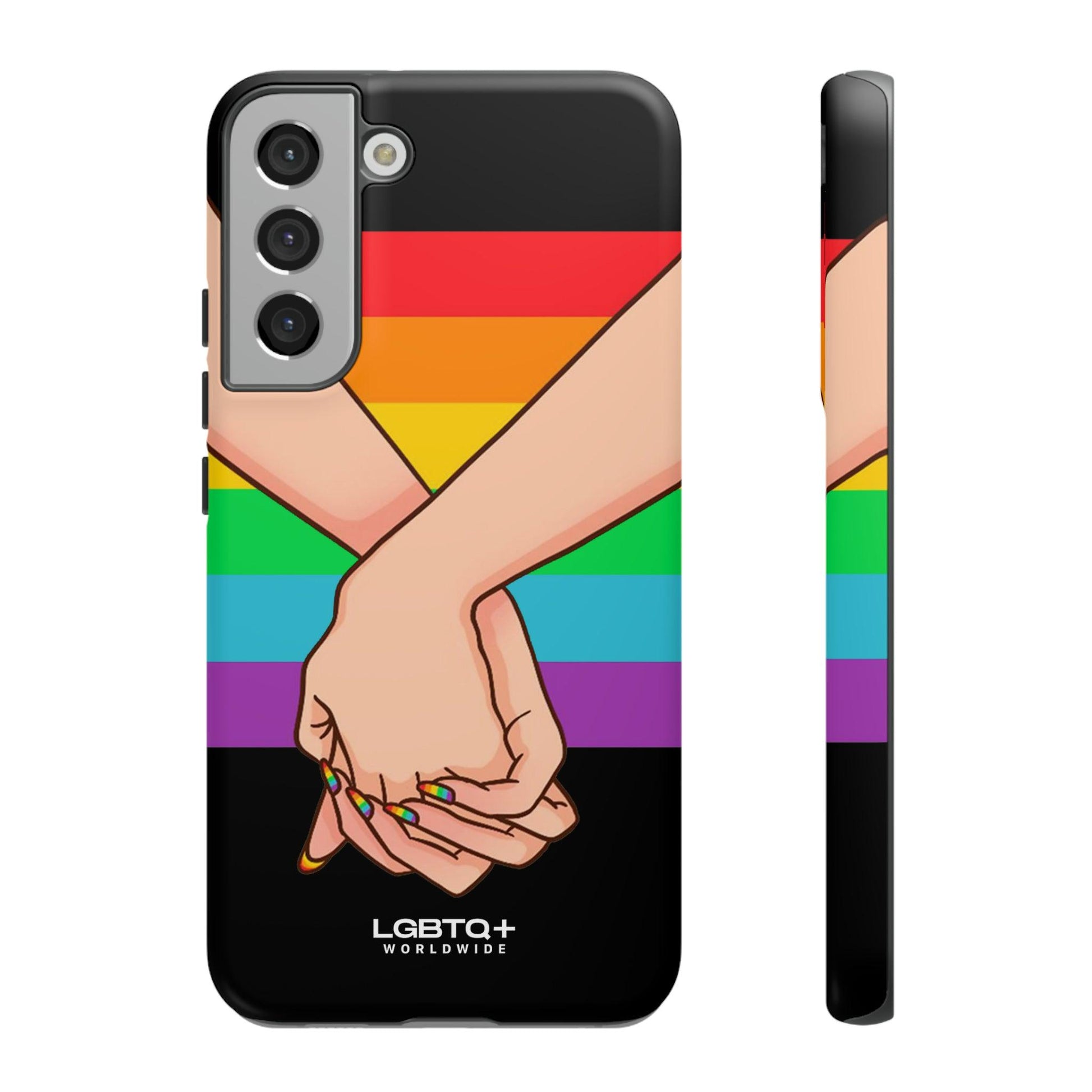 LGBTQWorldwide - ,,TOGETHER PRIDE" Doppelgehäuse Handyhülle Accessories, Glossy, iPhone Cases, Matte, Phone accessory, Phone Cases, Samsung Cases, Thermo, Valentine's Day Picks lgbtq Bekleidung Accessoires unisex Zubehör