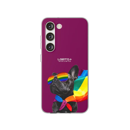 LGBTQWorldwide - ,,GLÜCKLICHER HUND" Flexible Handyhülle Accessories, Case, iPhone, iPhone Cases, Phone accessory, Phone Cases, Samsung Cases, silikon, Valentine's Day promotion lgbtq Bekleidung Accessoires unisex Zubehör