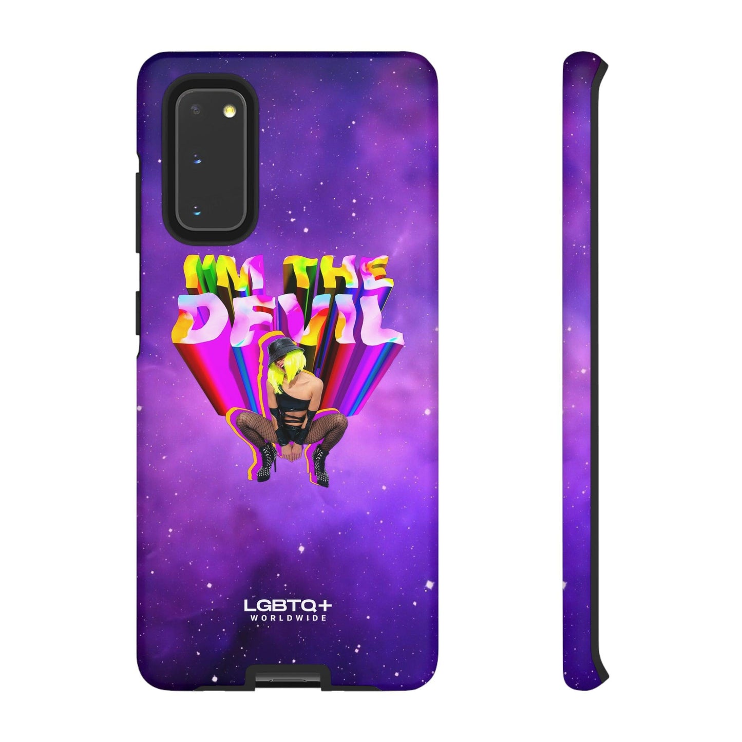 LGBTQWorldwide - ,,I AM THE DEVIL" Doppelgehäuse Handyhülle Accessories, Glossy, iPhone Cases, Matte, Phone accessory, Phone Cases, Samsung Cases, Thermo, Valentine's Day Picks lgbtq Bekleidung Accessoires unisex Zubehör