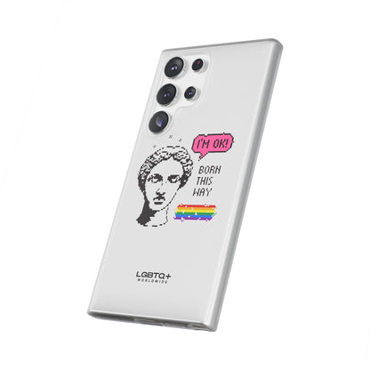 LGBTQWorldwide - ,,BORN THIS WAY" Flexible Handyhülle Accessories, Case, iPhone, iPhone Cases, Phone accessory, Phone Cases, Samsung Cases, silikon, Valentine's Day promotion lgbtq Bekleidung Accessoires unisex Zubehör