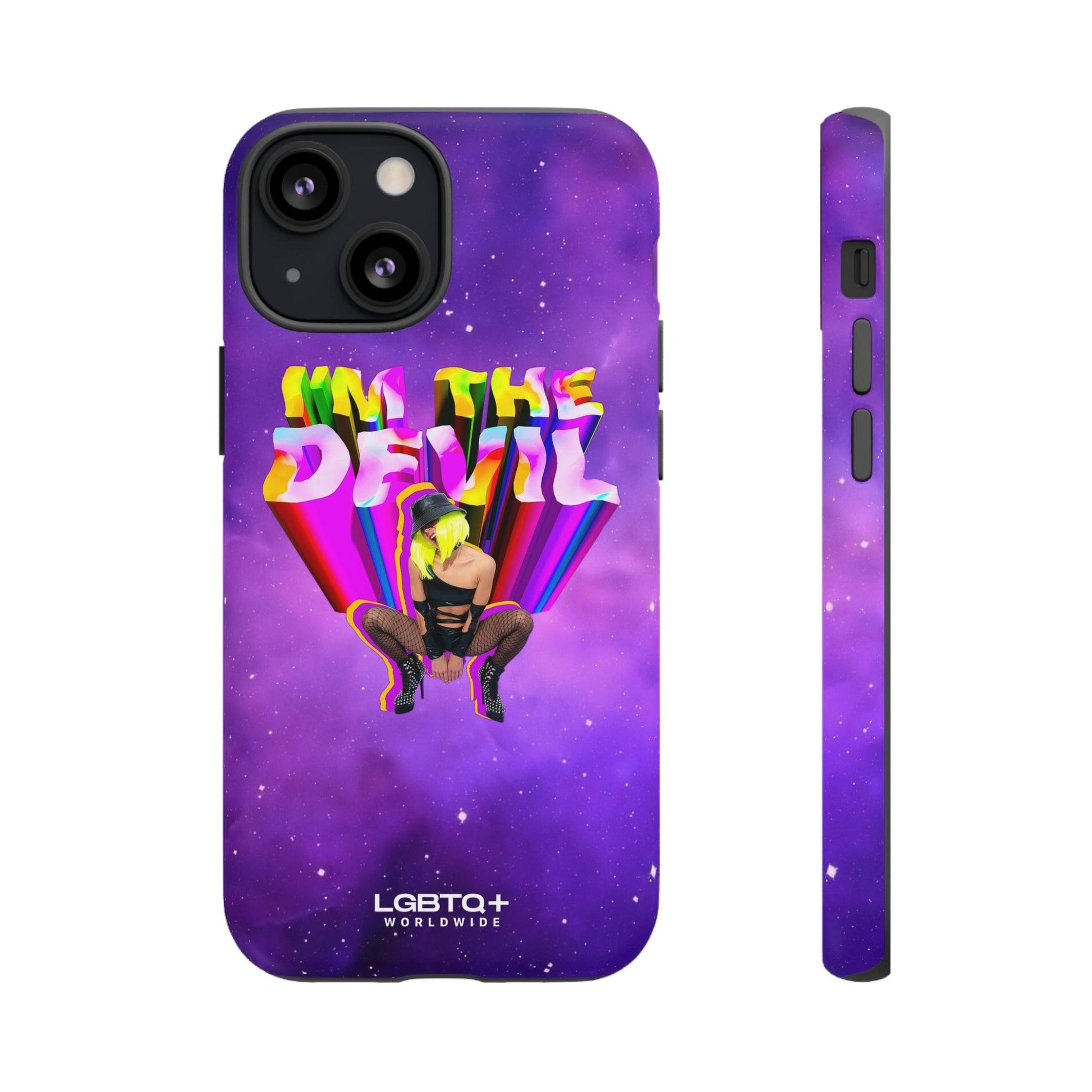 LGBTQWorldwide - ,,I AM THE DEVIL" Doppelgehäuse Handyhülle Accessories, Glossy, iPhone Cases, Matte, Phone accessory, Phone Cases, Samsung Cases, Thermo, Valentine's Day Picks lgbtq Bekleidung Accessoires unisex Zubehör