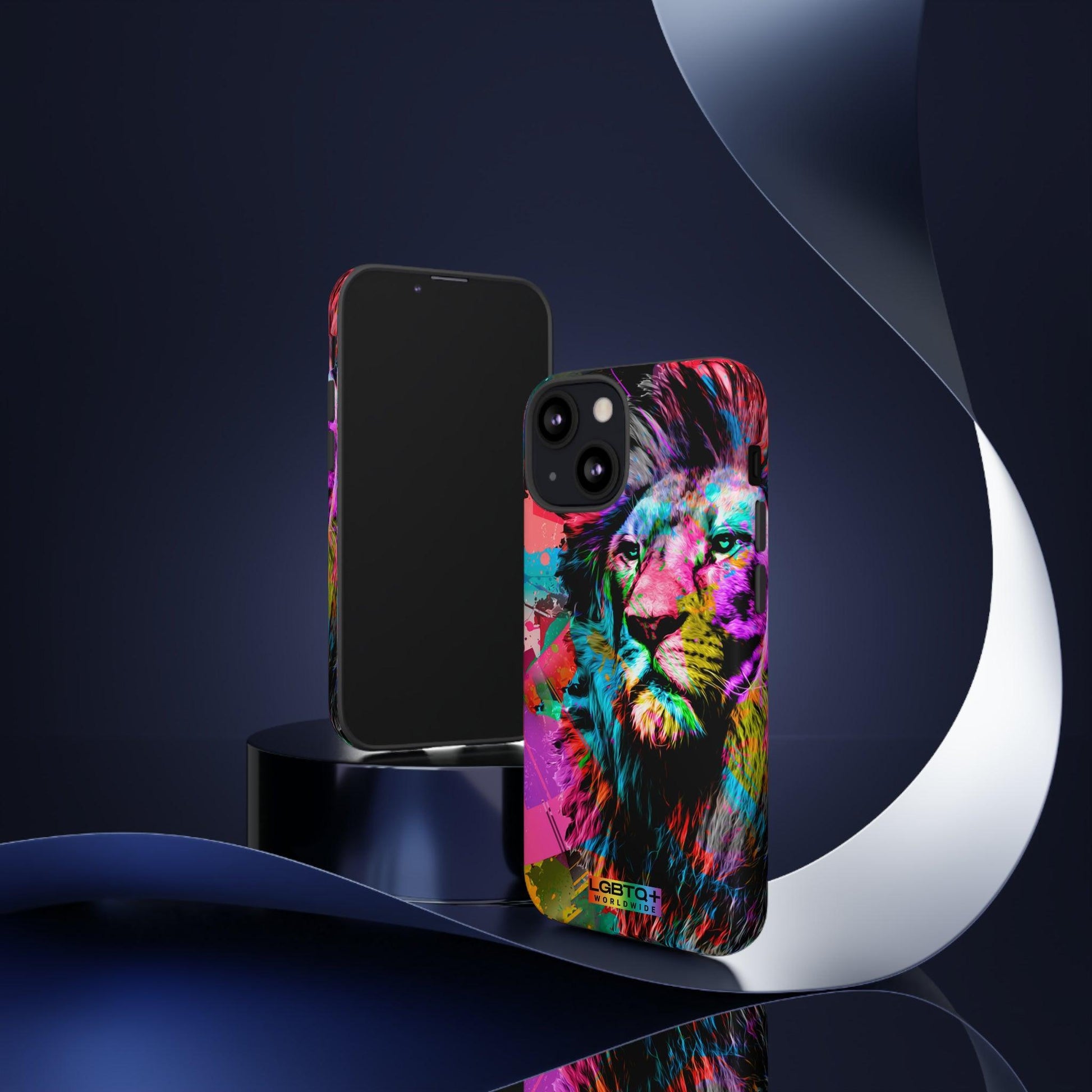 LGBTQWorldwide - ,,STARKER LÖWE" Doppelgehäuse Handyhülle Accessories, Glossy, iPhone Cases, Matte, Phone accessory, Phone Cases, Samsung Cases, Thermo, Valentine's Day Picks lgbtq Bekleidung Accessoires unisex Zubehör