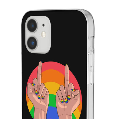 LGBTQWorldwide - ,,GIVE A FUCK" Flexible Handyhülle Accessories, Case, iPhone, iPhone Cases, Phone accessory, Phone Cases, Samsung Cases, silikon, Valentine's Day promotion lgbtq Bekleidung Accessoires unisex Zubehör