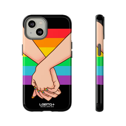 LGBTQWorldwide - ,,TOGETHER PRIDE" Doppelgehäuse Handyhülle Accessories, Glossy, iPhone Cases, Matte, Phone accessory, Phone Cases, Samsung Cases, Thermo, Valentine's Day Picks lgbtq Bekleidung Accessoires unisex Zubehör