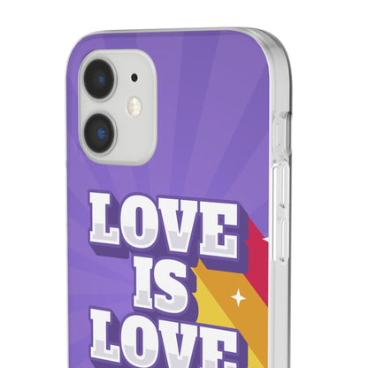 LGBTQWorldwide - ,,LOVE IS LOVE" Flexible Handyhülle Accessories, Case, iPhone, iPhone Cases, Phone accessory, Phone Cases, Samsung Cases, silikon, Valentine's Day promotion lgbtq Bekleidung Accessoires unisex Zubehör