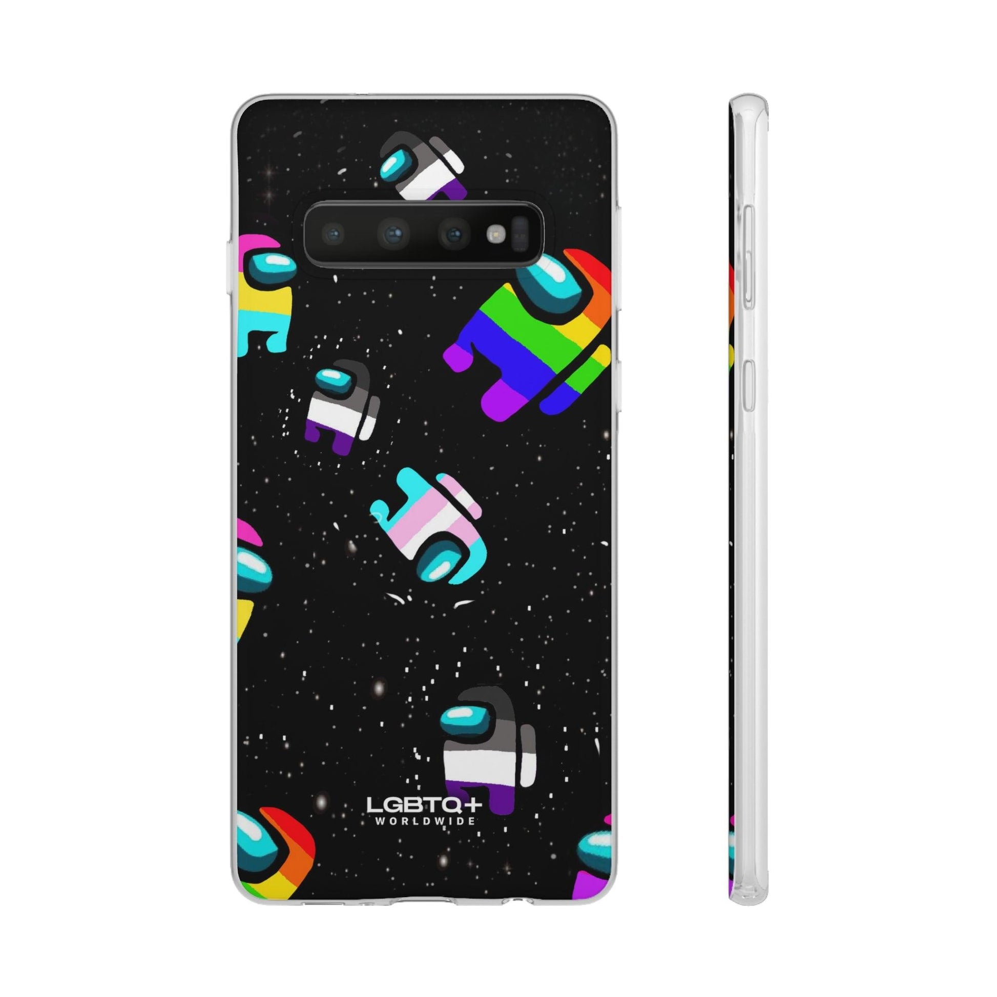 LGBTQWorldwide - ,,IMPOSTER" Flexible Handyhülle Accessories, Case, iPhone, iPhone Cases, Phone accessory, Phone Cases, Samsung Cases, silikon, Valentine's Day promotion lgbtq Bekleidung Accessoires unisex Zubehör