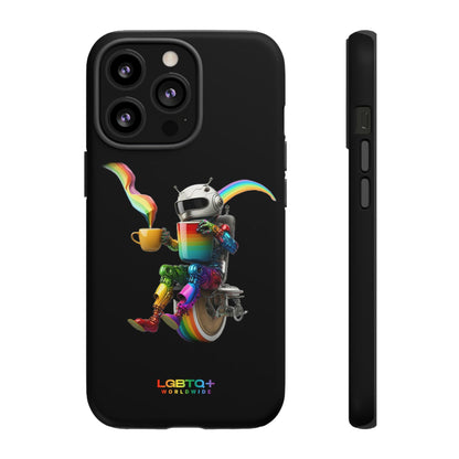 LGBTQWorldwide - ,,LUSTIGER ROBOTER" Doppelgehäuse Handyhülle Accessories, Glossy, iPhone Cases, Matte, Phone accessory, Phone Cases, Samsung Cases, tough, Valentine's Day Picks lgbtq Bekleidung Accessoires unisex Zubehör