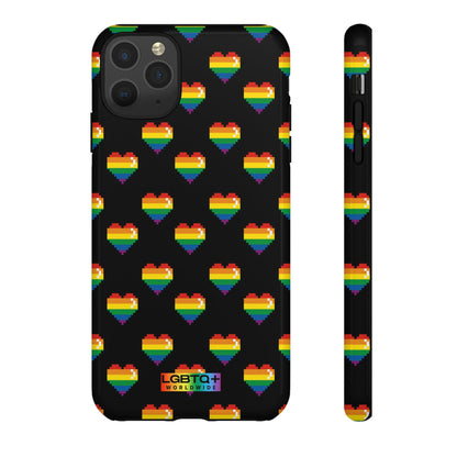 LGBTQWorldwide - ,,COMIC HERZEN" Doppelgehäuse Handyhülle Accessories, Glossy, iPhone Cases, Matte, Phone accessory, Phone Cases, Samsung Cases, Thermo, Valentine's Day Picks lgbtq Bekleidung Accessoires unisex Zubehör