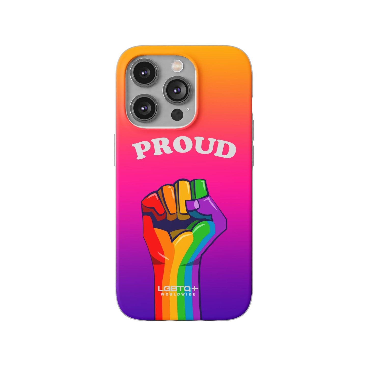 LGBTQWorldwide - ,,GLÜCKLICH" Flexible Handyhülle Accessories, Case, iPhone, iPhone Cases, Phone accessory, Phone Cases, Samsung Cases, silikon, Valentine's Day promotion lgbtq Bekleidung Accessoires unisex Zubehör