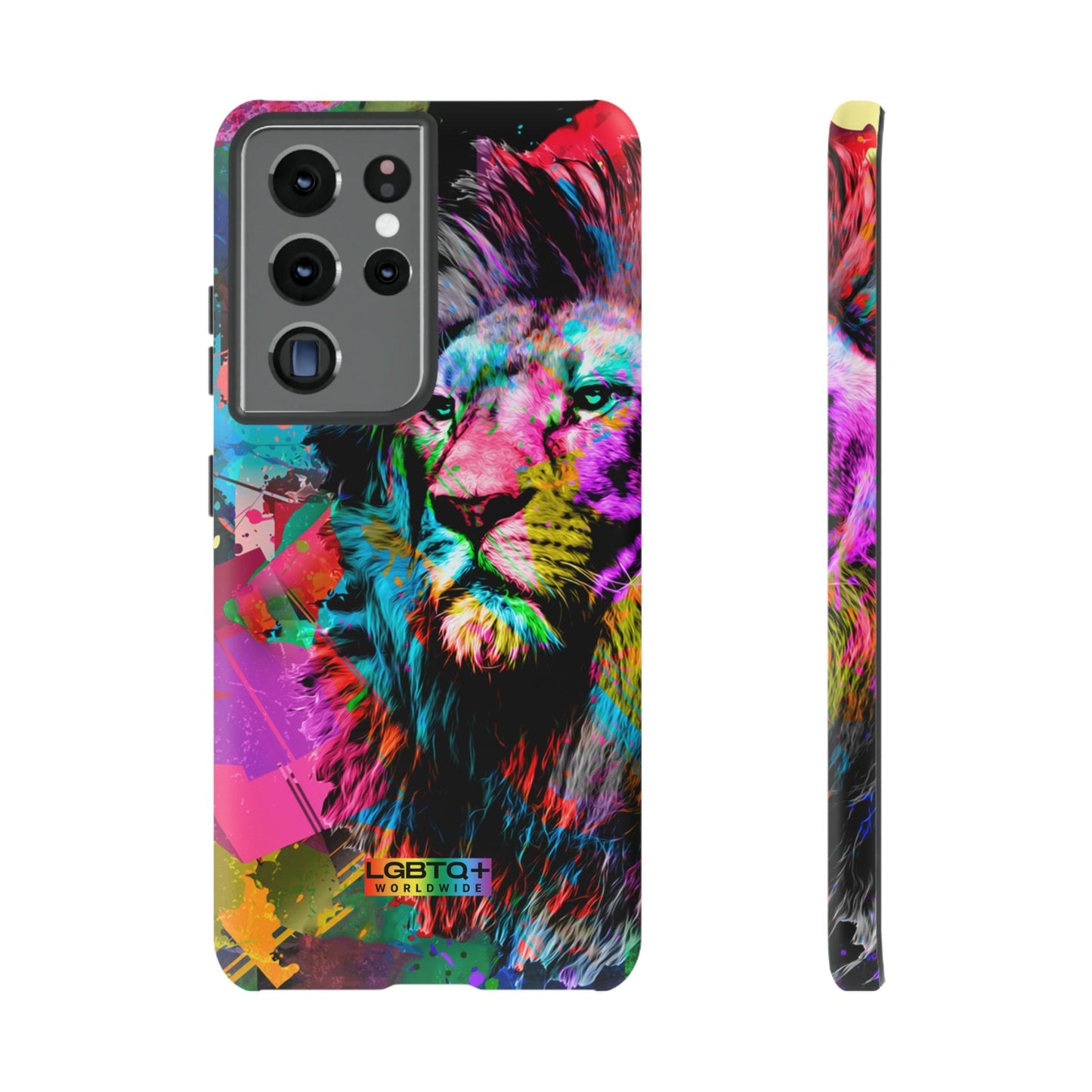 LGBTQWorldwide - ,,STARKER LÖWE" Doppelgehäuse Handyhülle Accessories, Glossy, iPhone Cases, Matte, Phone accessory, Phone Cases, Samsung Cases, Thermo, Valentine's Day Picks lgbtq Bekleidung Accessoires unisex Zubehör