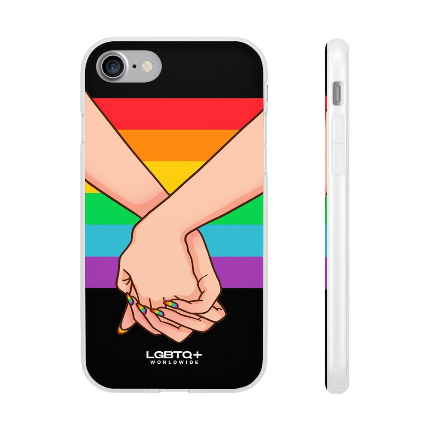 LGBTQWorldwide - ,,TOGETHER PRIDE" Flexible Handyhülle Accessories, Case, iPhone, iPhone Cases, Phone accessory, Phone Cases, Samsung Cases, silikon, Valentine's Day promotion lgbtq Bekleidung Accessoires unisex Zubehör