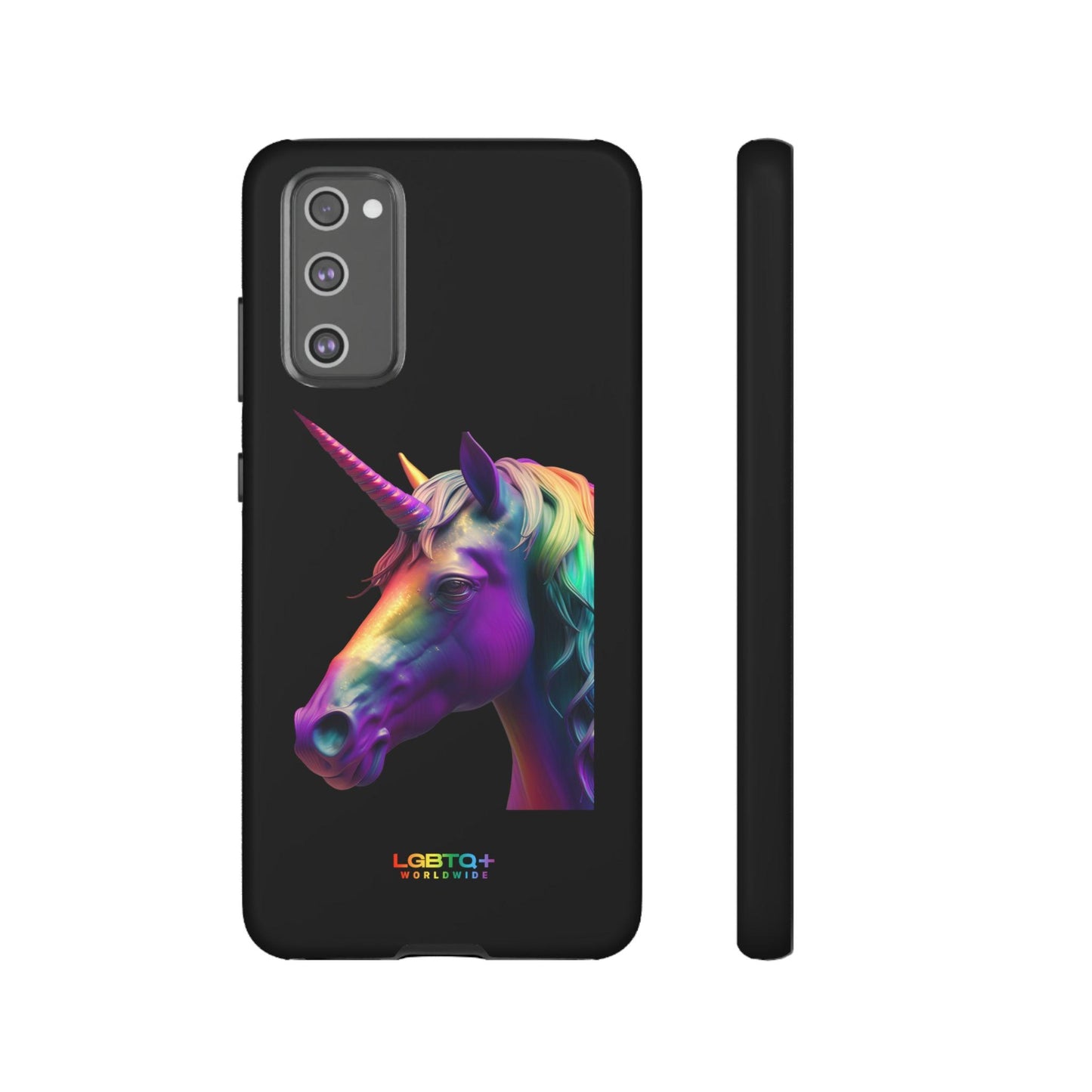 LGBTQWorldwide - ,,REGENBOGEN EINHORN" Doppelgehäuse Handyhülle Accessories, Glossy, iPhone Cases, Matte, Phone accessory, Phone Cases, Samsung Cases, tough, Valentine's Day Picks lgbtq Bekleidung Accessoires unisex Zubehör