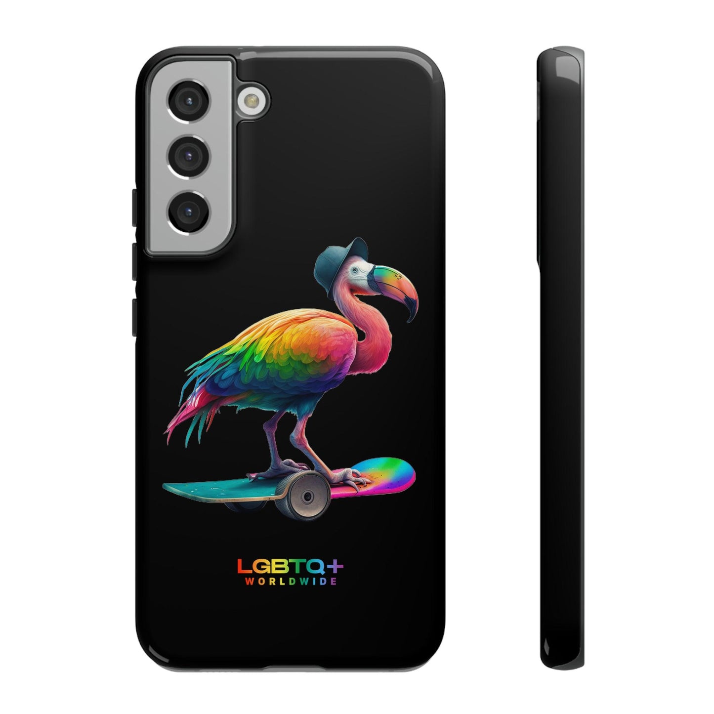 LGBTQWorldwide - ,,FLAMINGO" Doppelgehäuse Handyhülle Accessories, Glossy, iPhone Cases, Matte, Phone accessory, Phone Cases, Samsung Cases, tough, Valentine's Day Picks lgbtq Bekleidung Accessoires unisex Zubehör