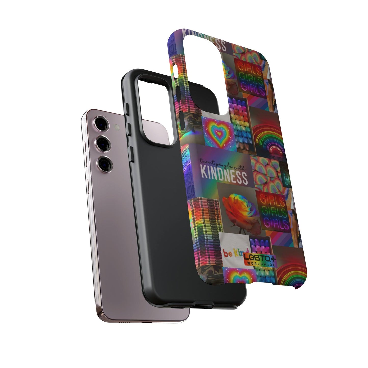 LGBTQWorldwide - ,,FREUNDLICH" Doppelgehäuse Handyhülle Accessories, Glossy, iPhone Cases, Matte, Phone accessory, Phone Cases, Samsung Cases, Thermo, Valentine's Day Picks lgbtq Bekleidung Accessoires unisex Zubehör