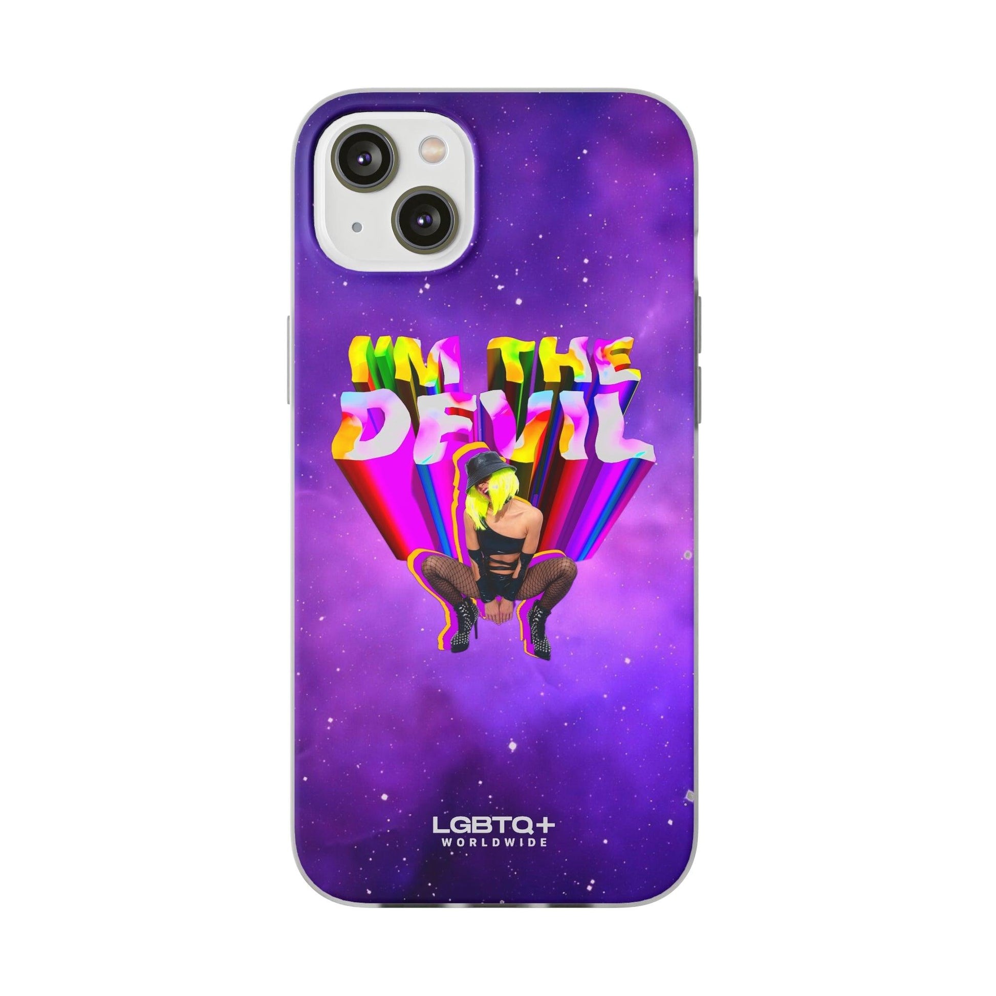 LGBTQWorldwide - ,,I AM THE DEVIL" Flexible Handyhülle Accessories, Case, iPhone, iPhone Cases, Phone accessory, Phone Cases, Samsung Cases, silikon, Valentine's Day promotion lgbtq Bekleidung Accessoires unisex Zubehör