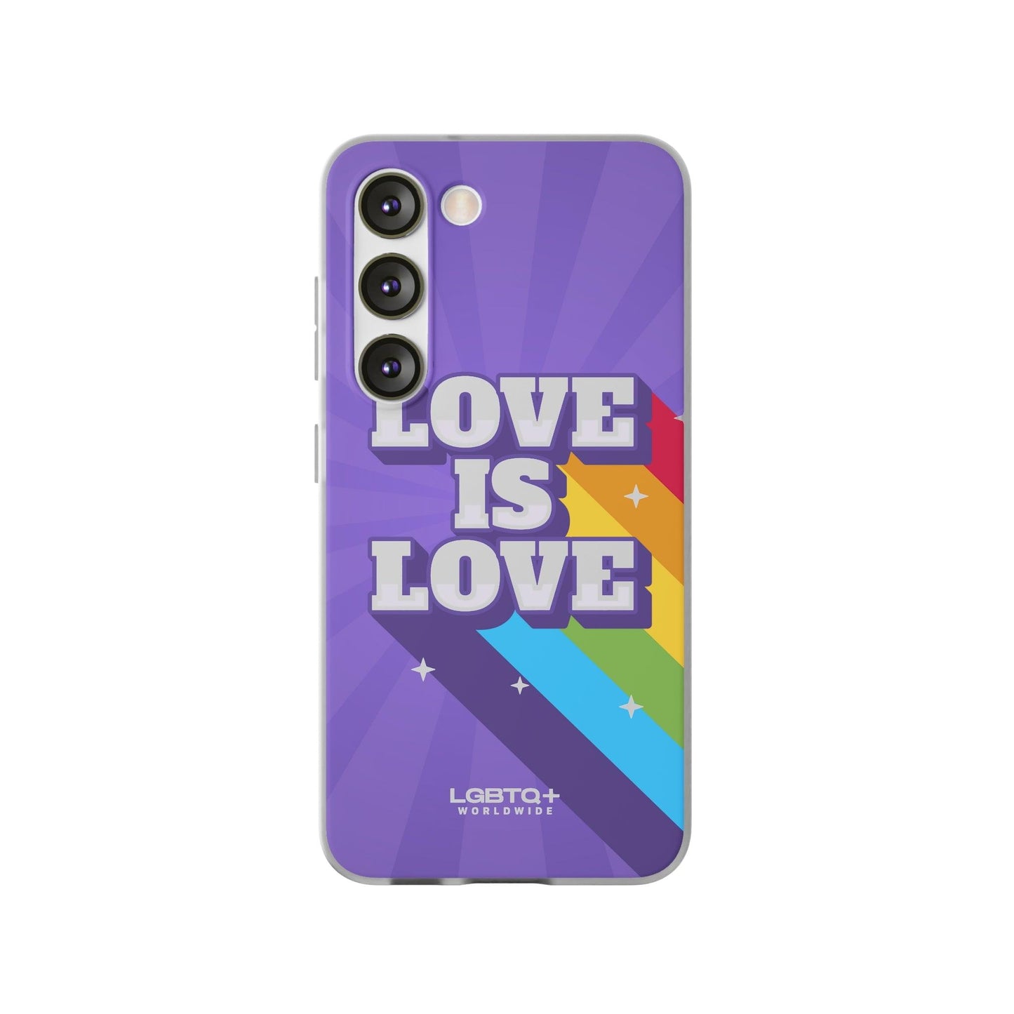 LGBTQWorldwide - ,,LOVE IS LOVE" Flexible Handyhülle Accessories, Case, iPhone, iPhone Cases, Phone accessory, Phone Cases, Samsung Cases, silikon, Valentine's Day promotion lgbtq Bekleidung Accessoires unisex Zubehör