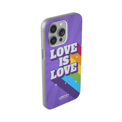 LGBTQWorldwide - ,,LOVE IS LOVE" Flexible Handyhülle Accessories, Case, iPhone, iPhone Cases, Phone accessory, Phone Cases, Samsung Cases, silikon, Valentine's Day promotion lgbtq Bekleidung Accessoires unisex Zubehör