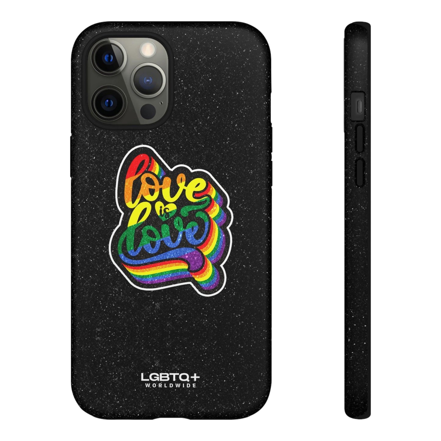 LGBTQWorldwide - ,,LOVE IS LOVE" Doppelgehäuse Handyhülle Accessories, Glossy, iPhone Cases, Matte, Phone accessory, Phone Cases, Samsung Cases, Thermo, Valentine's Day Picks lgbtq Bekleidung Accessoires unisex Zubehör