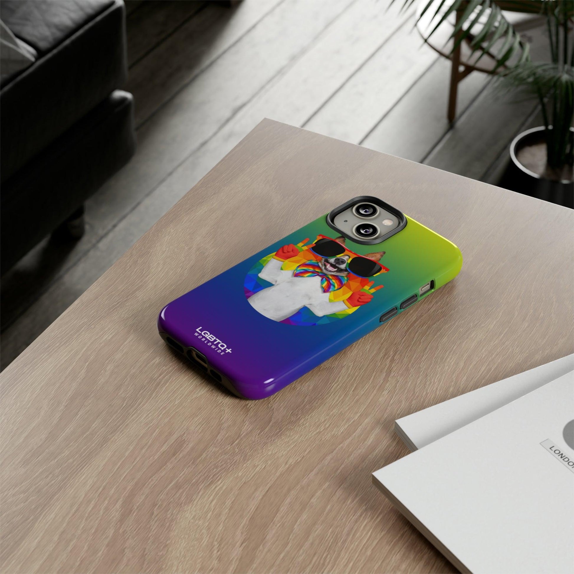 LGBTQWorldwide - ,,GLÜCKLICHER HUND" Doppelgehäuse Handyhülle Accessories, Glossy, iPhone Cases, Matte, Phone accessory, Phone Cases, Samsung Cases, Thermo, Valentine's Day Picks lgbtq Bekleidung Accessoires unisex Zubehör