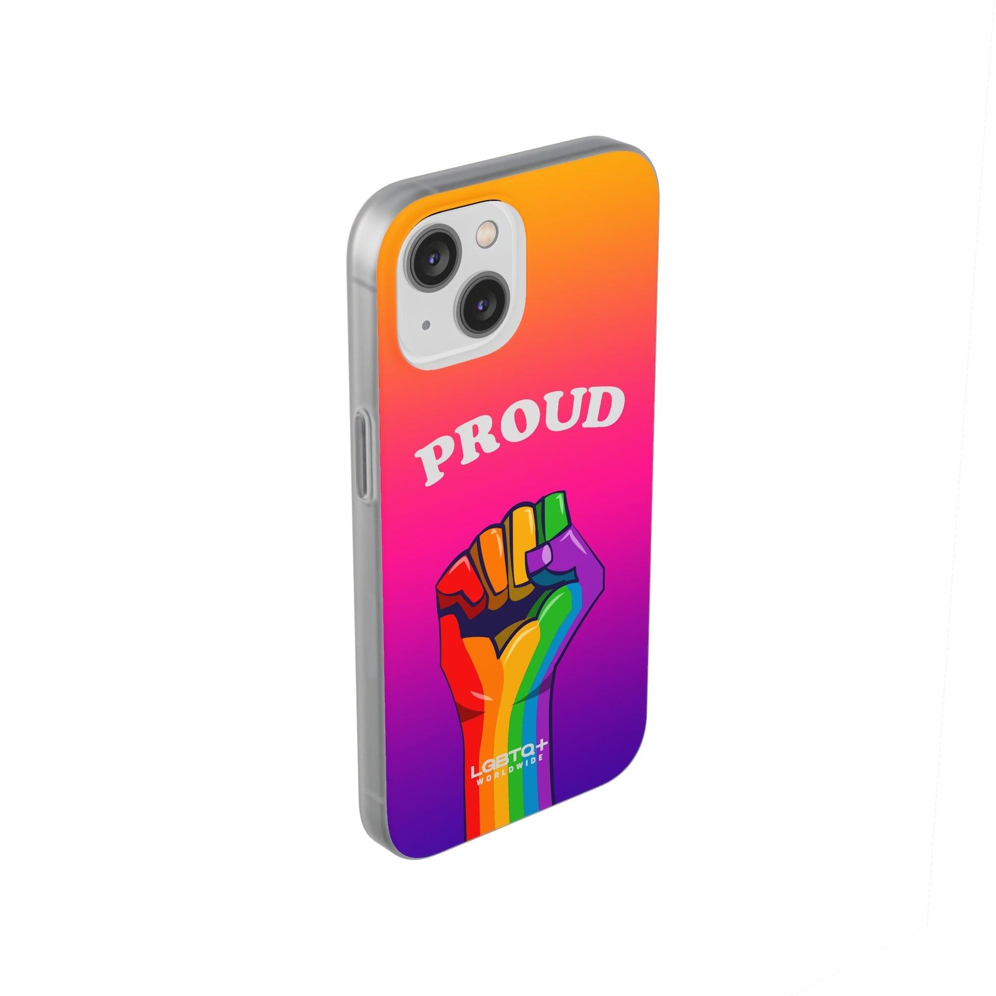 LGBTQWorldwide - ,,GLÜCKLICH" Flexible Handyhülle Accessories, Case, iPhone, iPhone Cases, Phone accessory, Phone Cases, Samsung Cases, silikon, Valentine's Day promotion lgbtq Bekleidung Accessoires unisex Zubehör