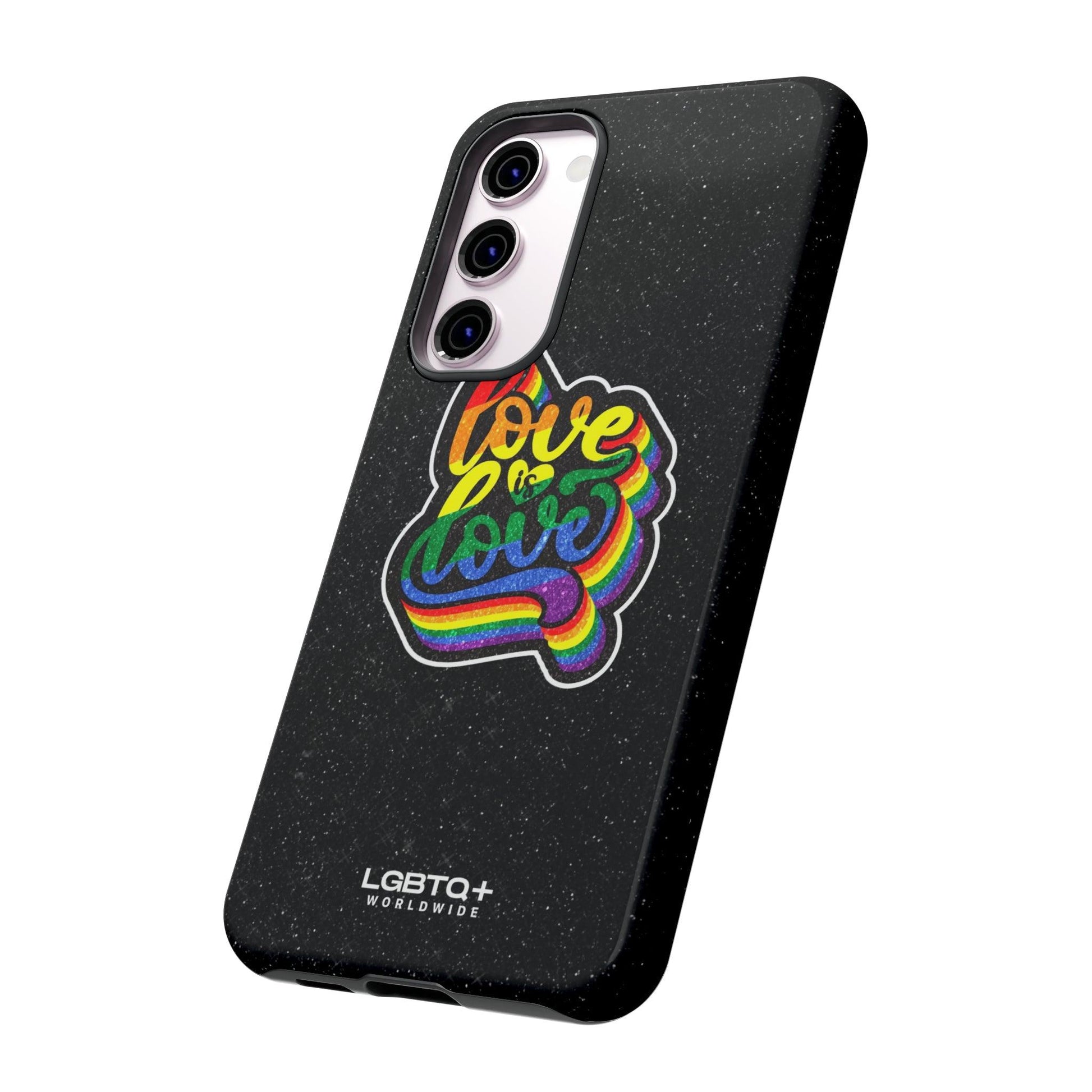 LGBTQWorldwide - ,,LOVE IS LOVE" Doppelgehäuse Handyhülle Accessories, Glossy, iPhone Cases, Matte, Phone accessory, Phone Cases, Samsung Cases, Thermo, Valentine's Day Picks lgbtq Bekleidung Accessoires unisex Zubehör