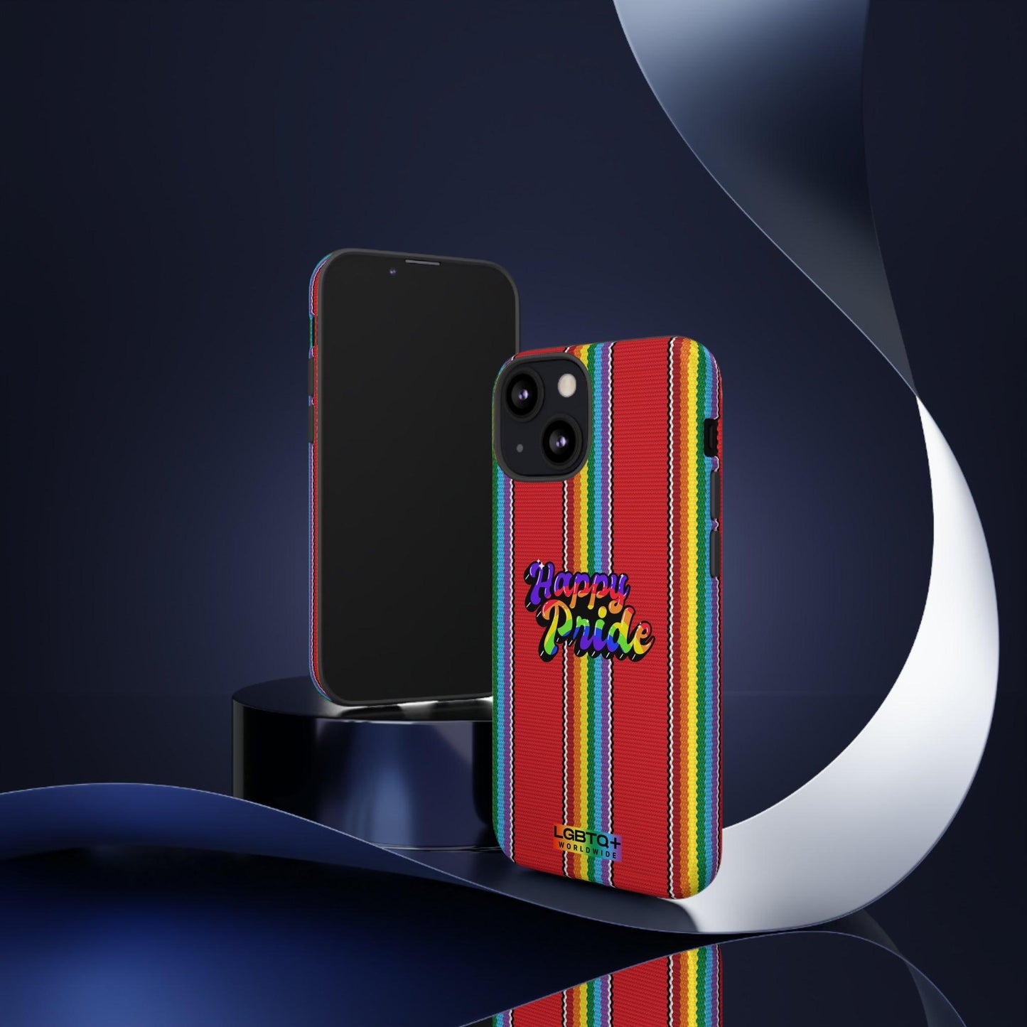 LGBTQWorldwide - ,,HAPPY PRIDE" Doppelgehäuse Handyhülle Accessories, Glossy, iPhone Cases, Matte, Phone accessory, Phone Cases, Samsung Cases, Thermo, Valentine's Day Picks lgbtq Bekleidung Accessoires unisex Zubehör