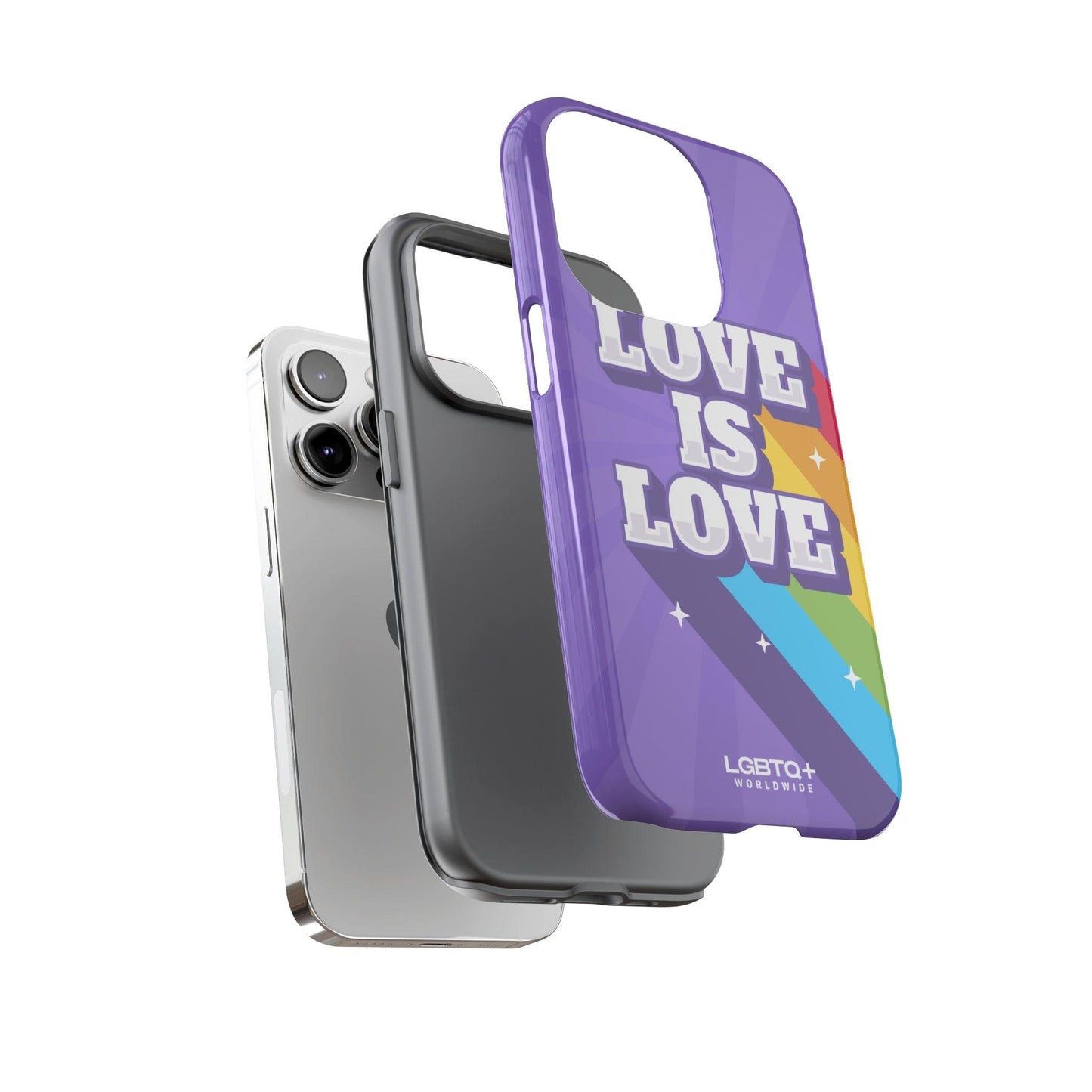 LGBTQWorldwide - ,,LIEBE IST LIEBE" Doppelgehäuse Handyhülle Accessories, Glossy, iPhone Cases, Matte, Phone accessory, Phone Cases, Samsung Cases, Thermo, Valentine's Day Picks lgbtq Bekleidung Accessoires unisex Zubehör