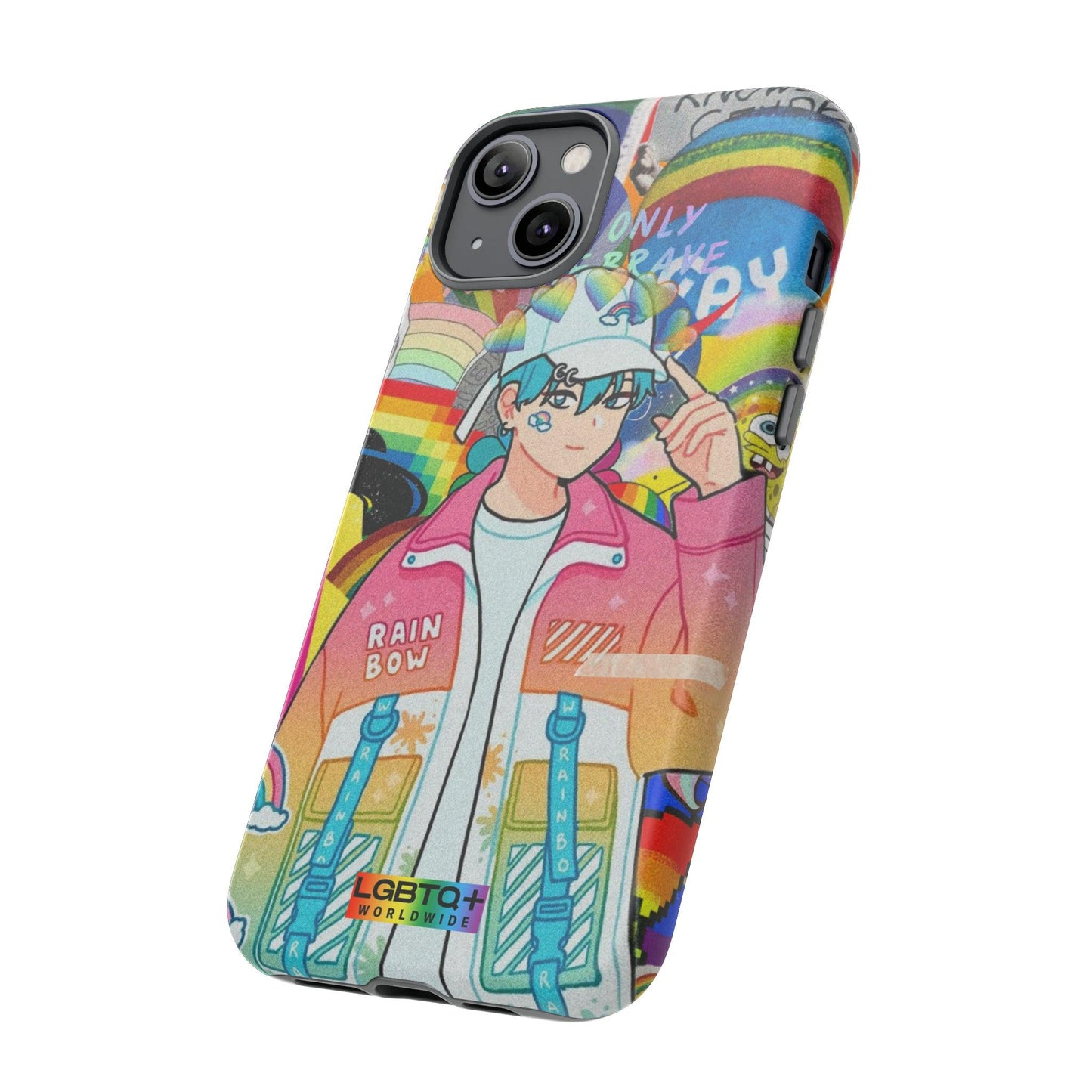 LGBTQWorldwide - ,,REGENBOGEN JUNGE" Doppelgehäuse Handyhülle Accessories, Glossy, iPhone Cases, Matte, Phone accessory, Phone Cases, Samsung Cases, Thermo, Valentine's Day Picks lgbtq Bekleidung Accessoires unisex Zubehör