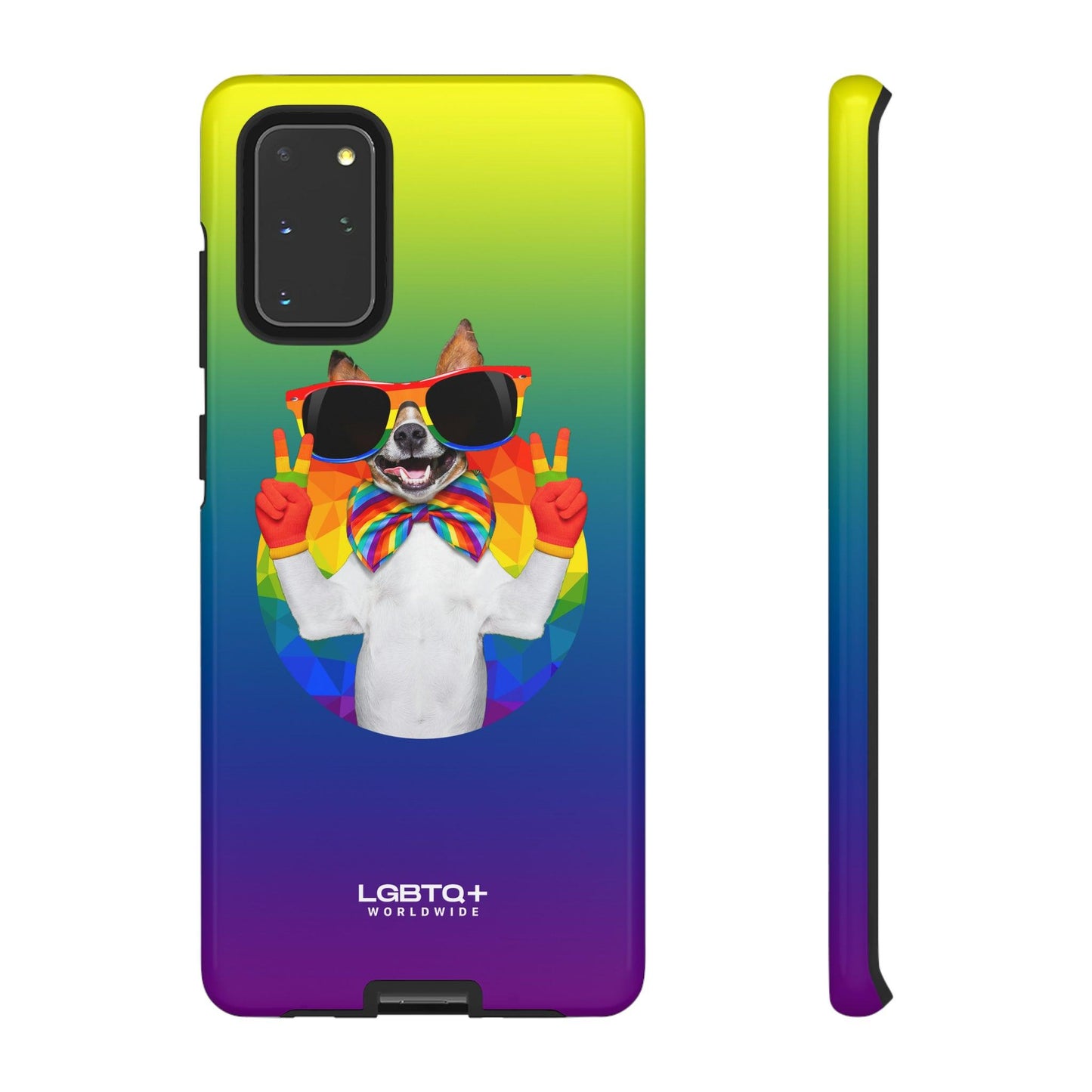 LGBTQWorldwide - ,,GLÜCKLICHER HUND" Doppelgehäuse Handyhülle Accessories, Glossy, iPhone Cases, Matte, Phone accessory, Phone Cases, Samsung Cases, Thermo, Valentine's Day Picks lgbtq Bekleidung Accessoires unisex Zubehör