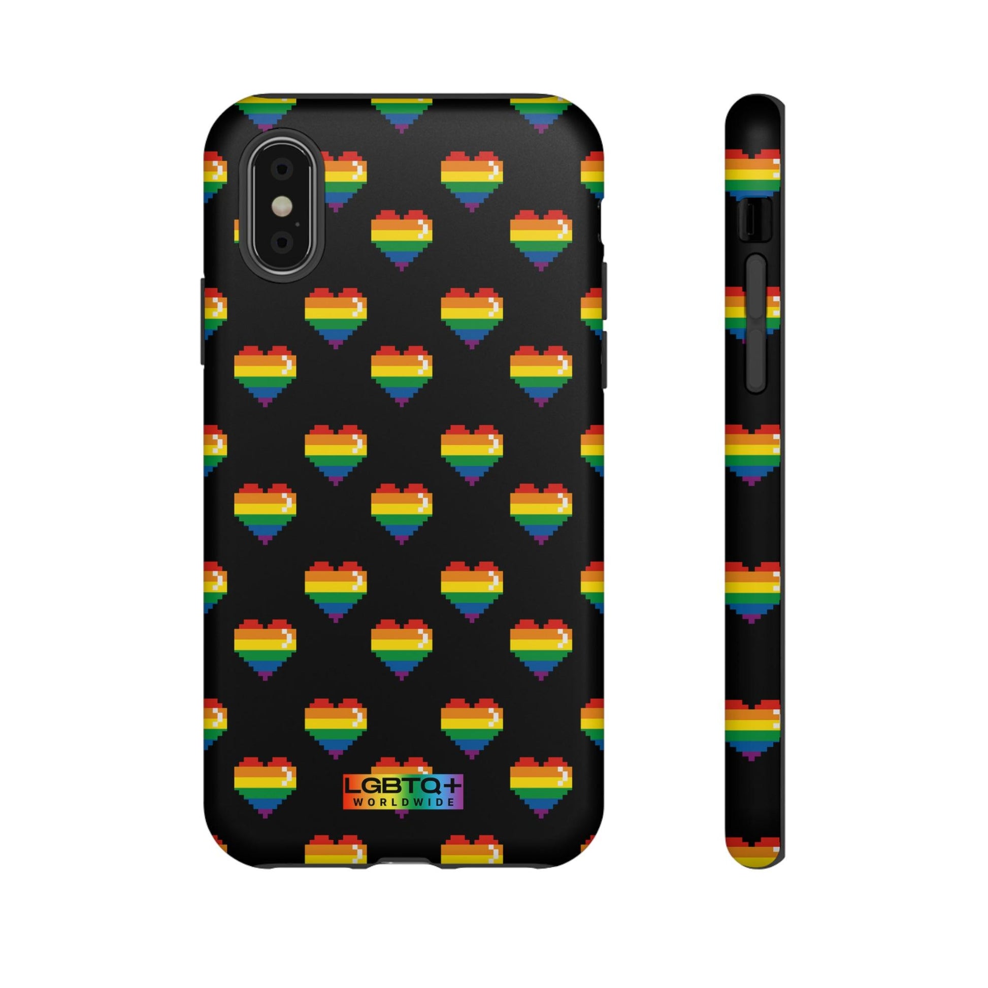 LGBTQWorldwide - ,,COMIC HERZEN" Doppelgehäuse Handyhülle Accessories, Glossy, iPhone Cases, Matte, Phone accessory, Phone Cases, Samsung Cases, Thermo, Valentine's Day Picks lgbtq Bekleidung Accessoires unisex Zubehör