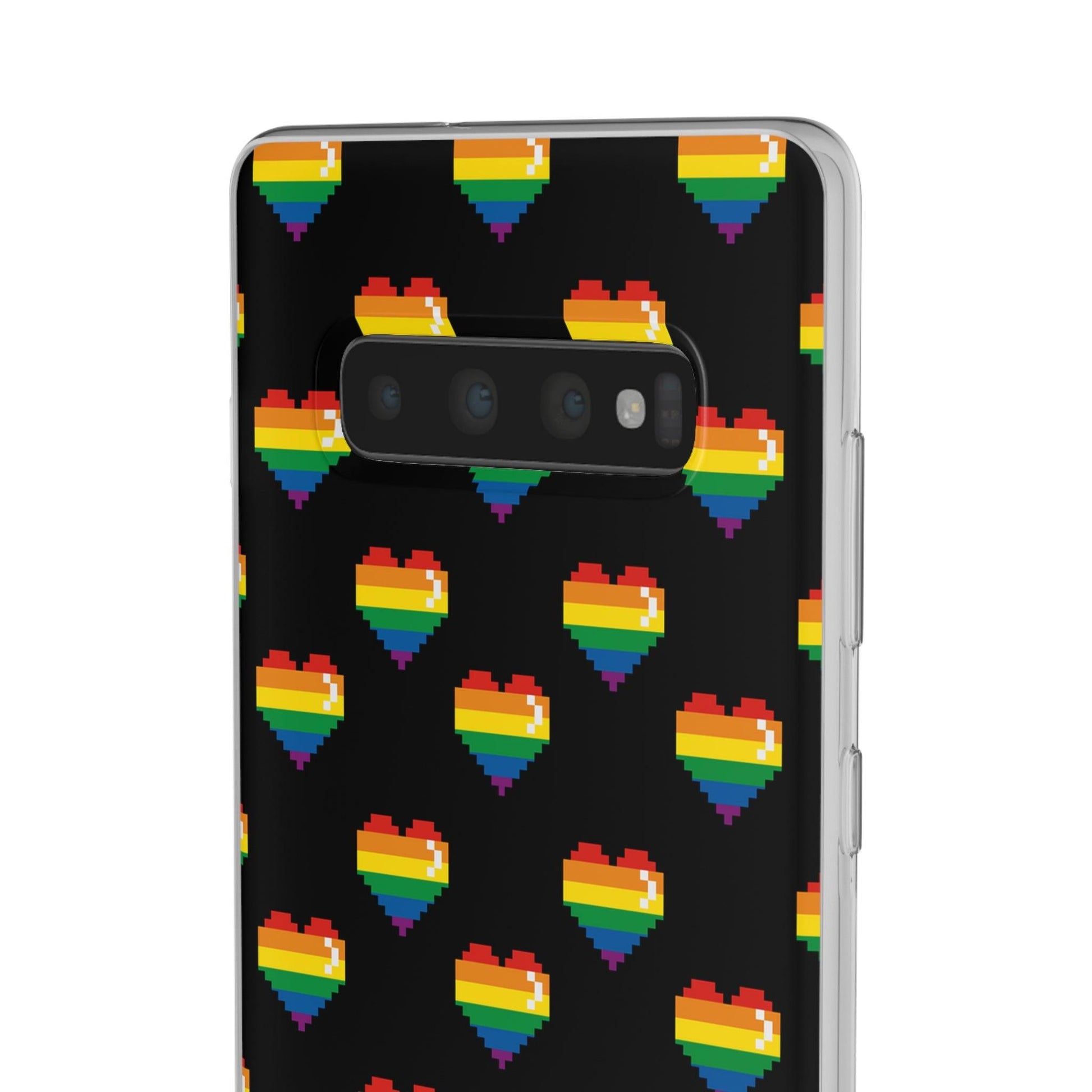 LGBTQWorldwide - ,,RETRO HERZ" Flexible Handyhülle Accessories, Case, iPhone, iPhone Cases, Phone accessory, Phone Cases, Samsung Cases, silikon, Valentine's Day promotion lgbtq Bekleidung Accessoires unisex Zubehör